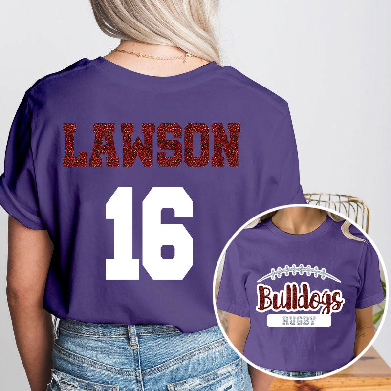 Personalized Mascot And Name Go Warriors Teacher Two Sided T-Shirt 2MAT88