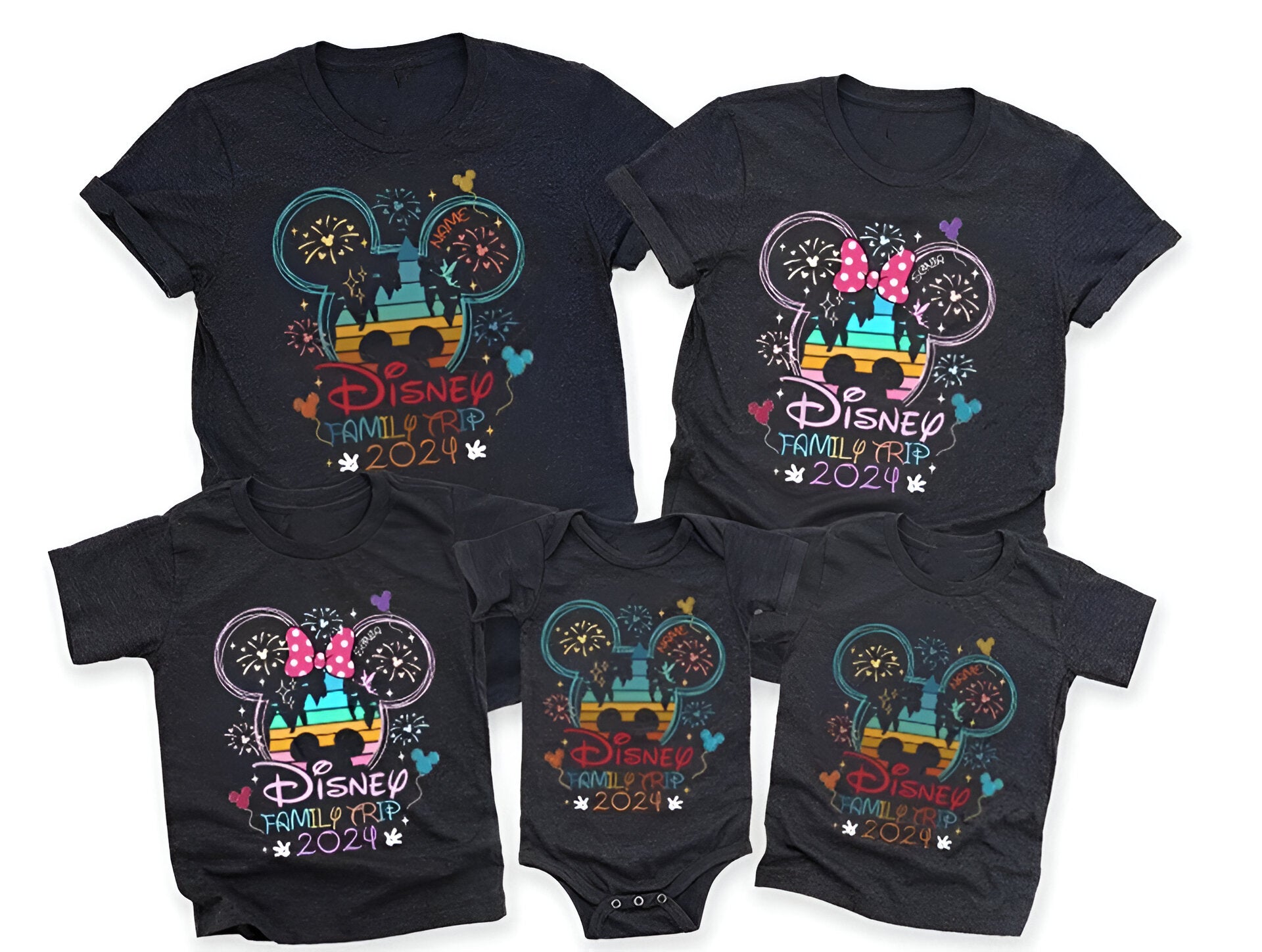 Custom 2024 Disney Family Vacation Shirts, Disney Castle 2024 Shirts DH2007 07