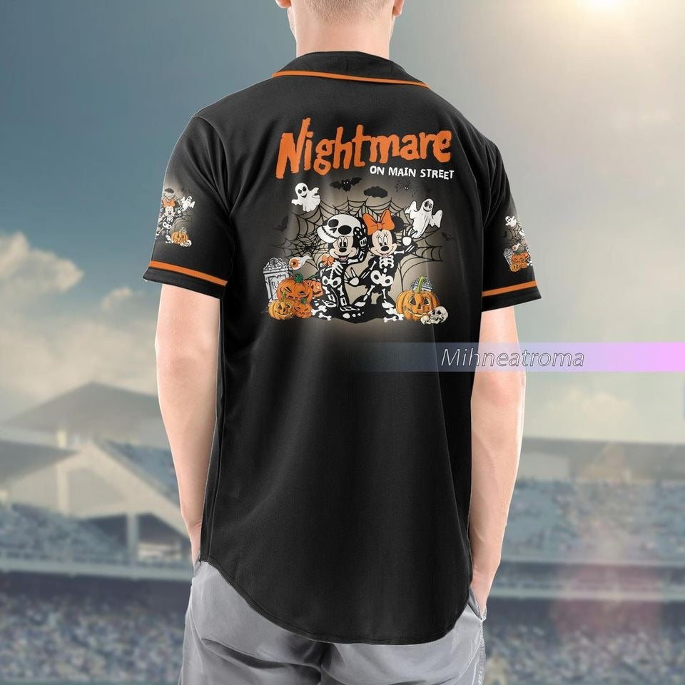 Mickey Minnie Halloween Disney Halloween Baseball Jersey JS2507 03
