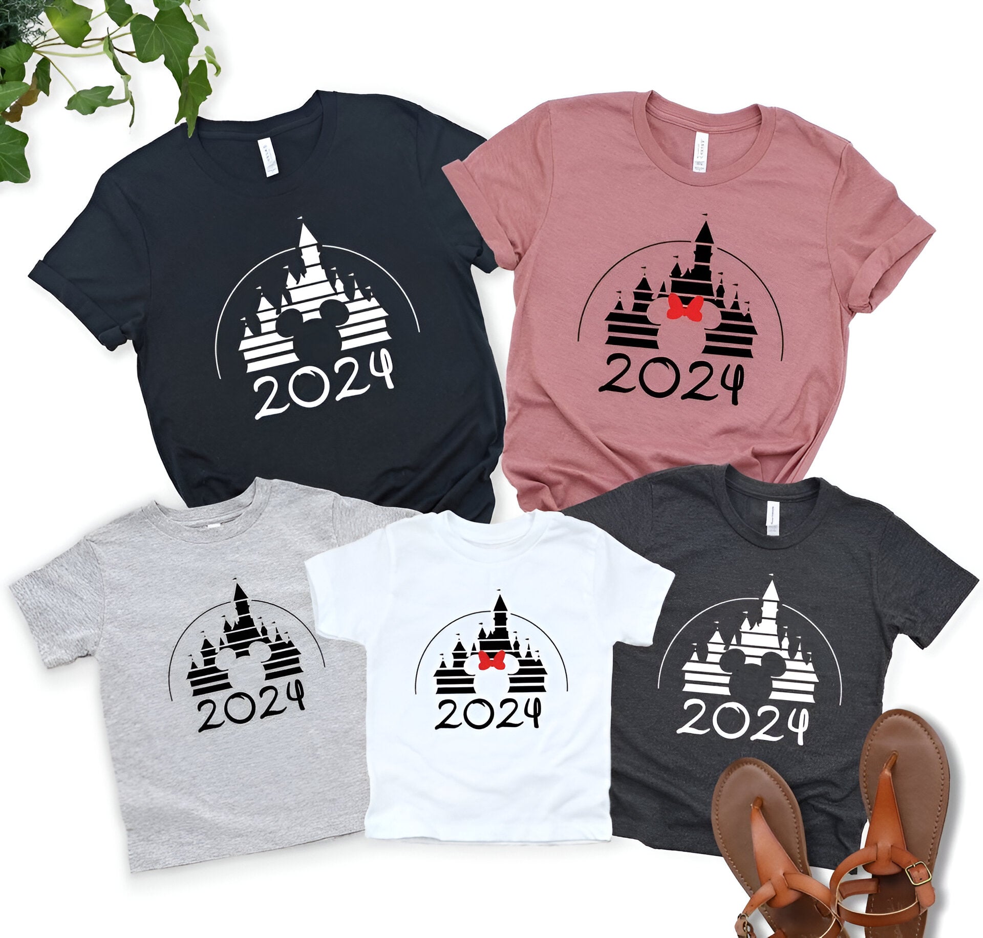 Custom 2024 Disney Family Vacation Shirts, Disney Castle 2024 Shirts DH2007 08