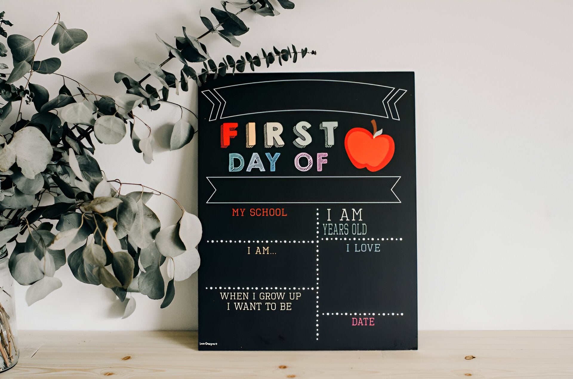 Reusable 2-in-1 First & Last Day of School Sign, first day of school sign, back to school, last day of school sign, first day sign Scsign