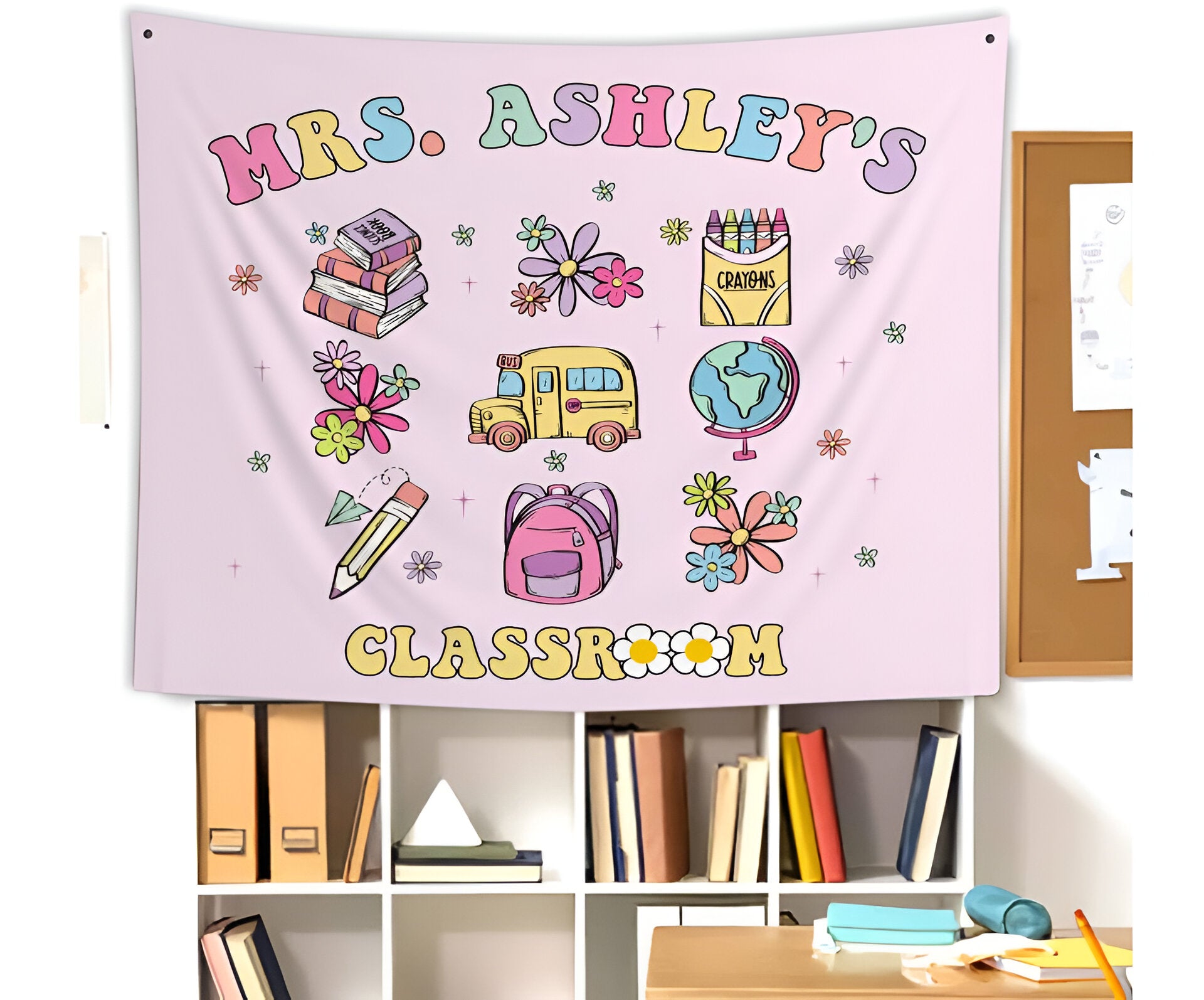 Classroom Decor, Custom Teacher Classroom Tapestry, Classroom Tapestry, Back To School1 Tapes