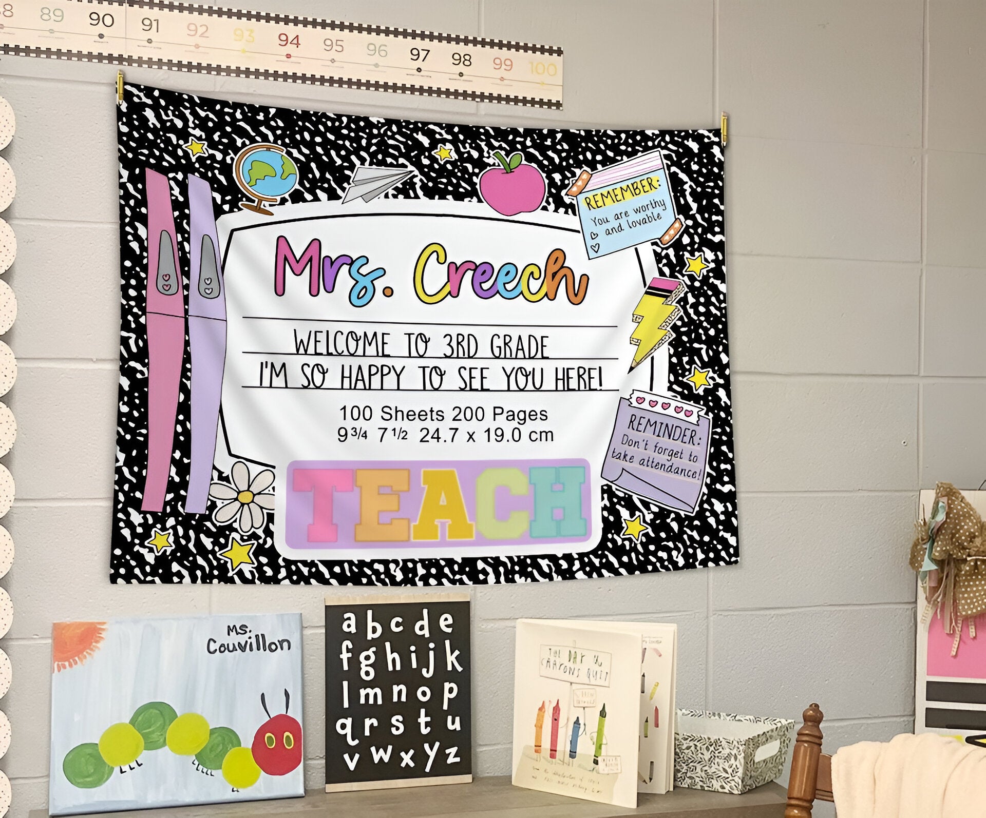 Custom Teacher Classroom Tapestry, Classroom Decor, Classroom Tapestry, Back To School Tapes