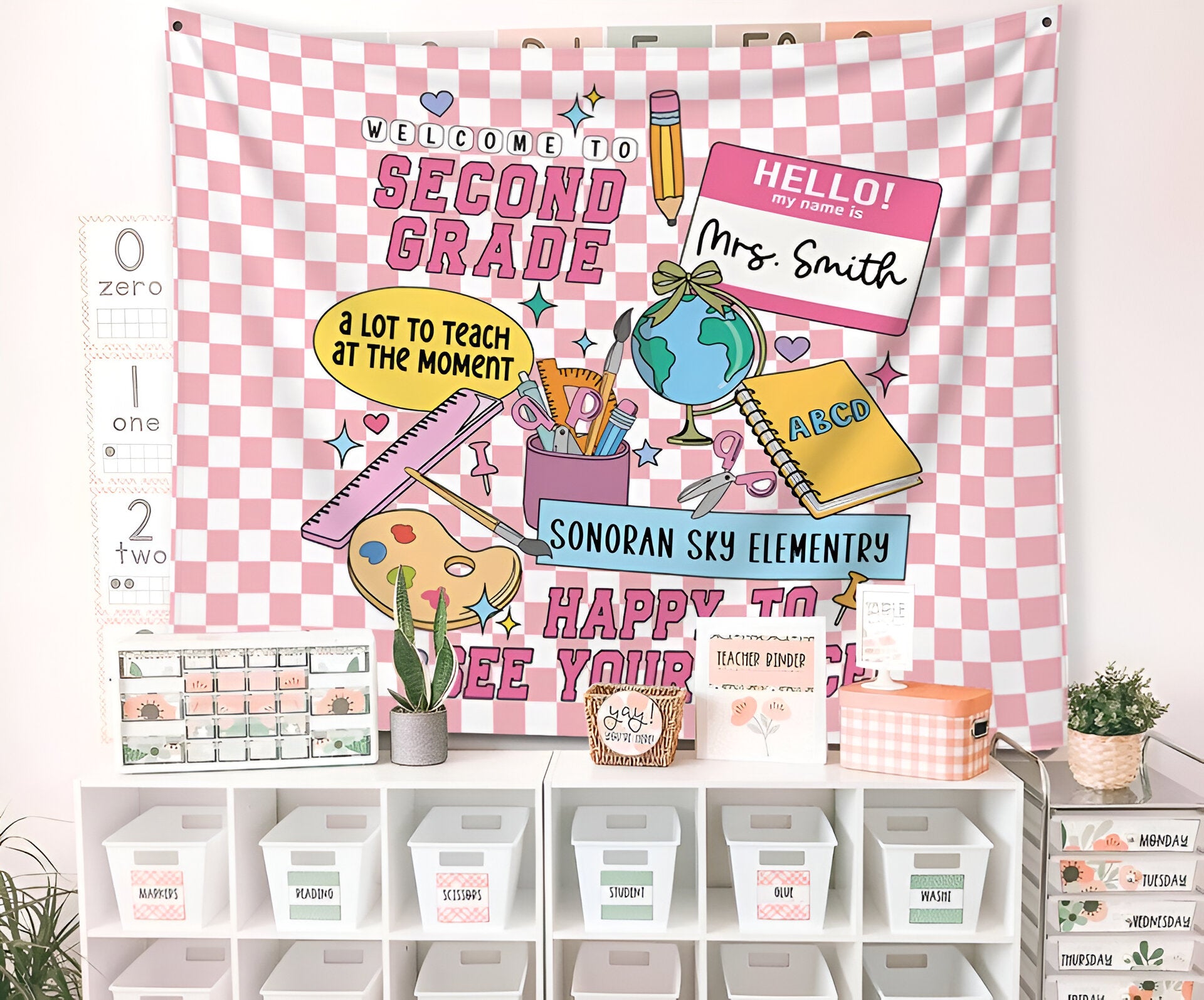 Custom Teacher Grade Classroom Tapestry, Classroom Decor, Classroom Tapestry Tapes