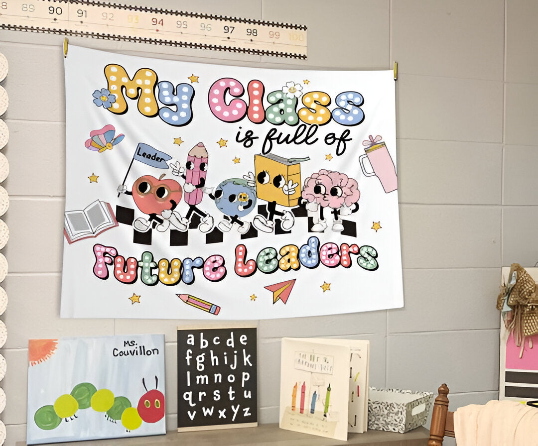 Classroom Tapestry, Dalmatian Dots Teacher Tapestry, Future Leaders, Classroom Banner1 Tapes