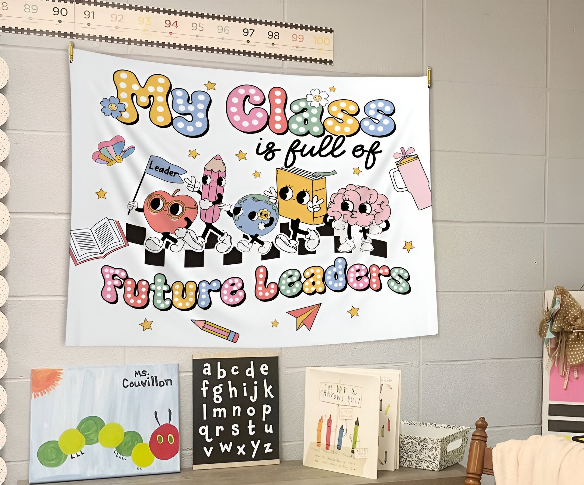 Classroom Tapestry, Dalmatian Dots Teacher Tapestry, Future Leaders, Classroom Banner1 Tapes