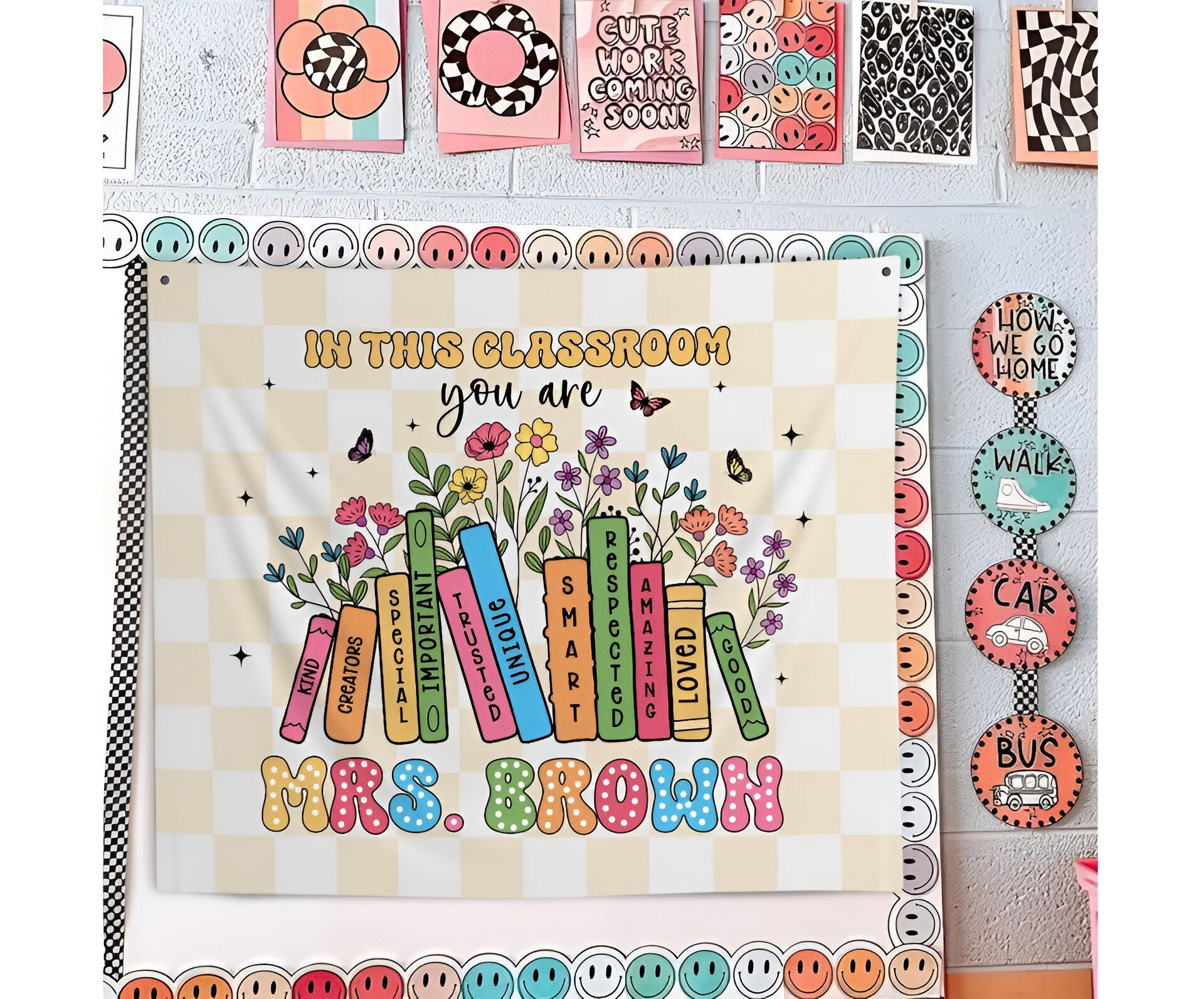 In This Classroom You Are Tapestry, Classroom Decor, Custom Teacher Name Tapestry Tapes