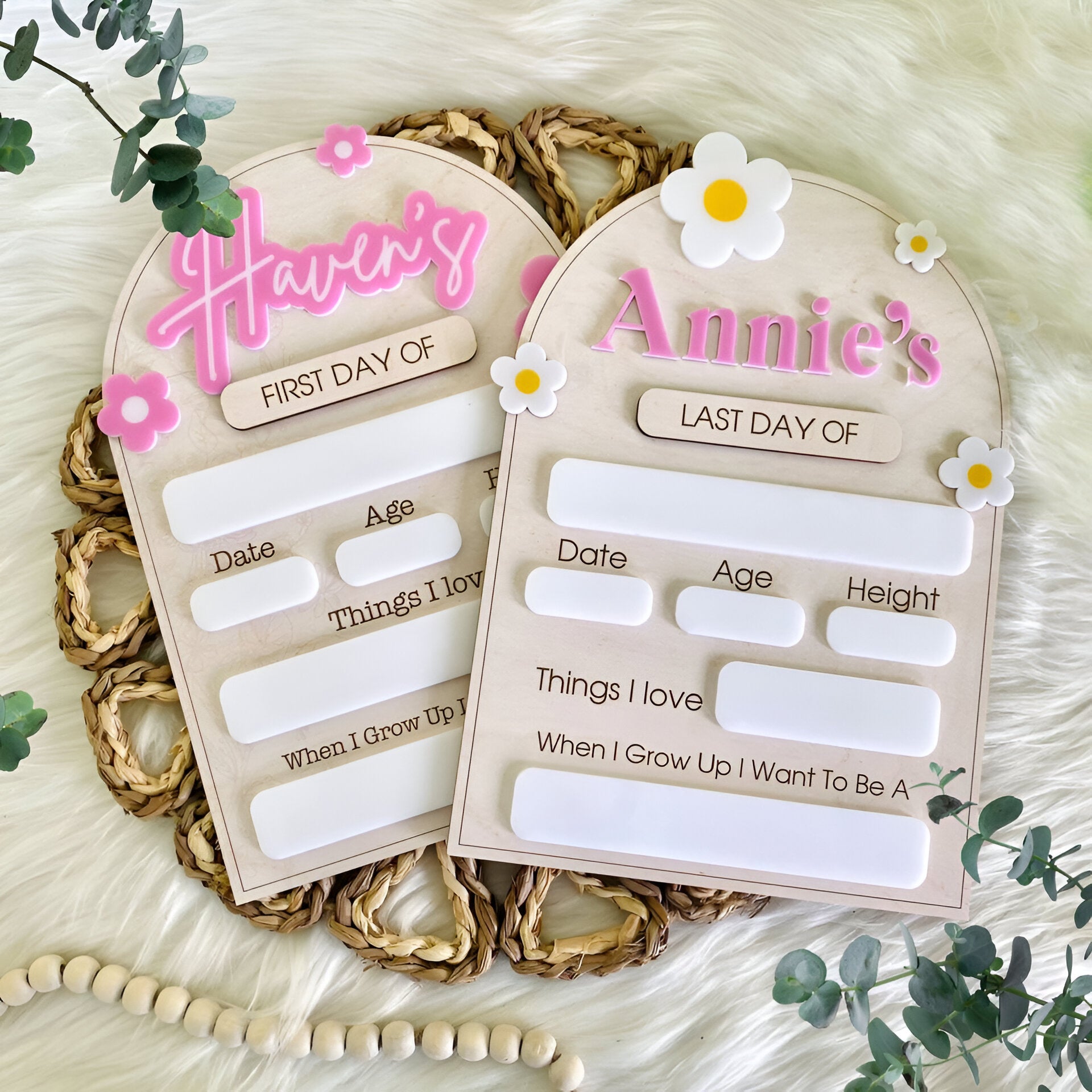 First & Last Day of School Interchangeable Sign, First Day Of School Sign Scsign