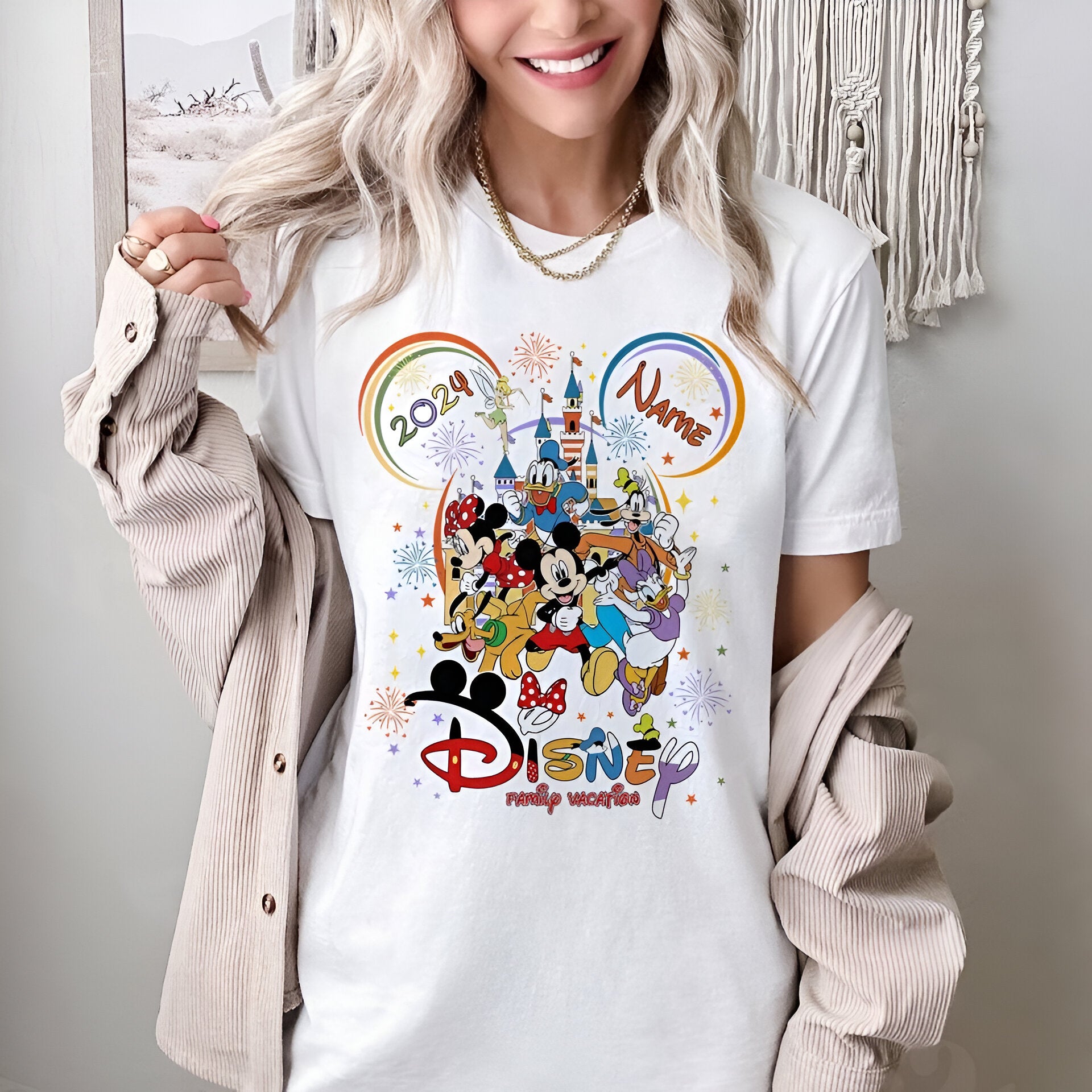 Custom 2024 Disney Family Vacation Shirts, Disney Castle 2024 Shirts DH2007 06