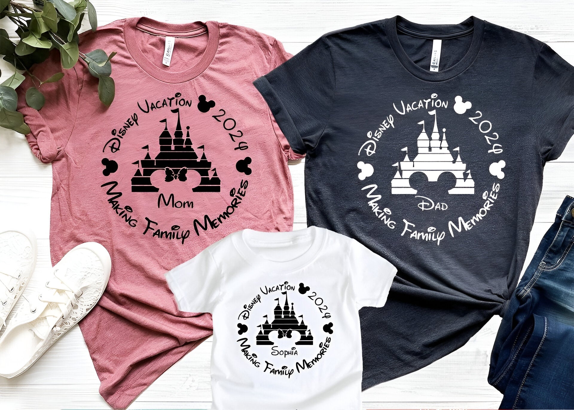 Custom 2024 Disney Family Vacation Shirts, Disney Castle 2024 Shirts DH2207 04