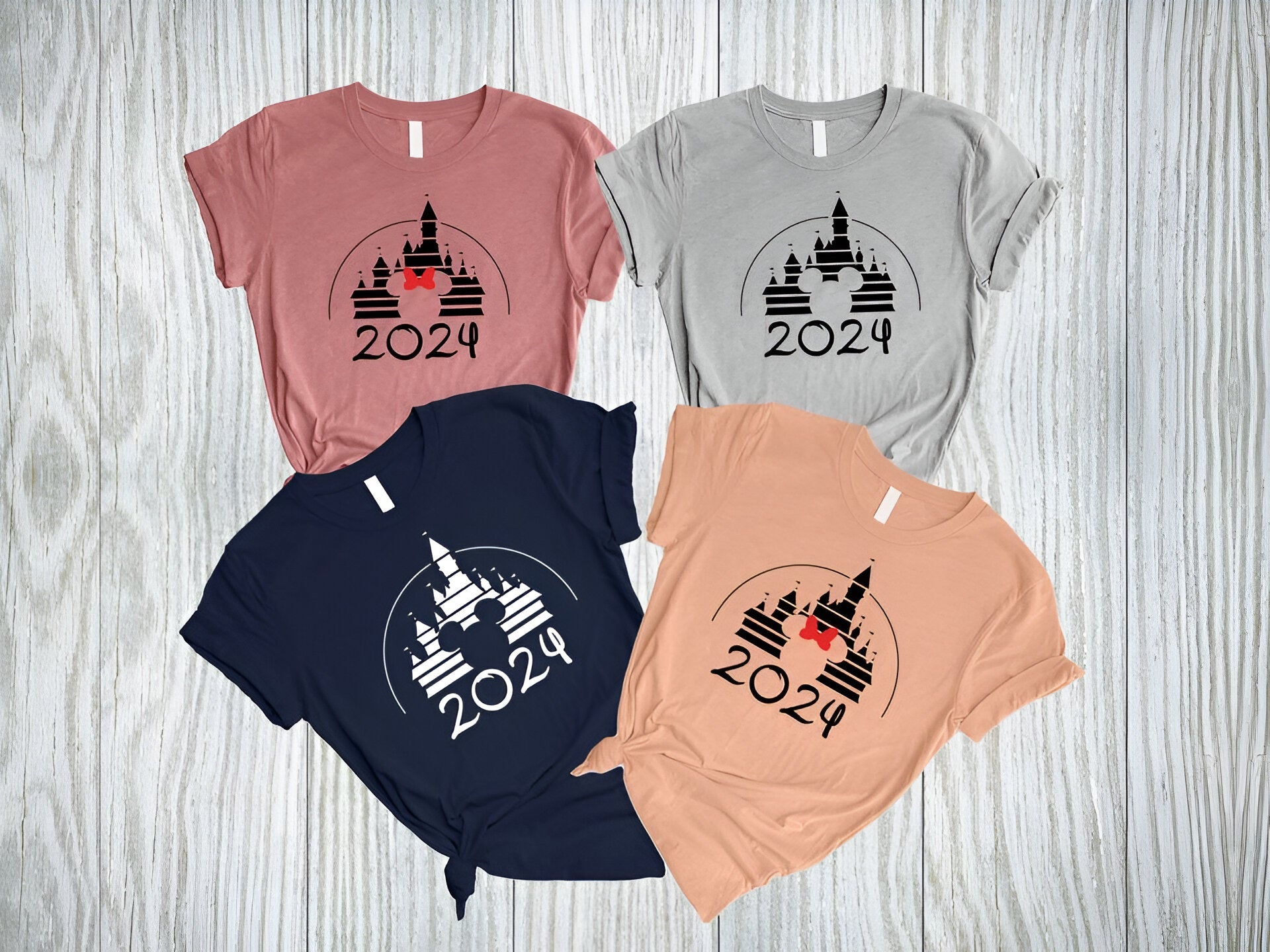 Custom 2024 Disney Family Vacation Shirts, Disney Castle 2024 Shirts DH2007 08