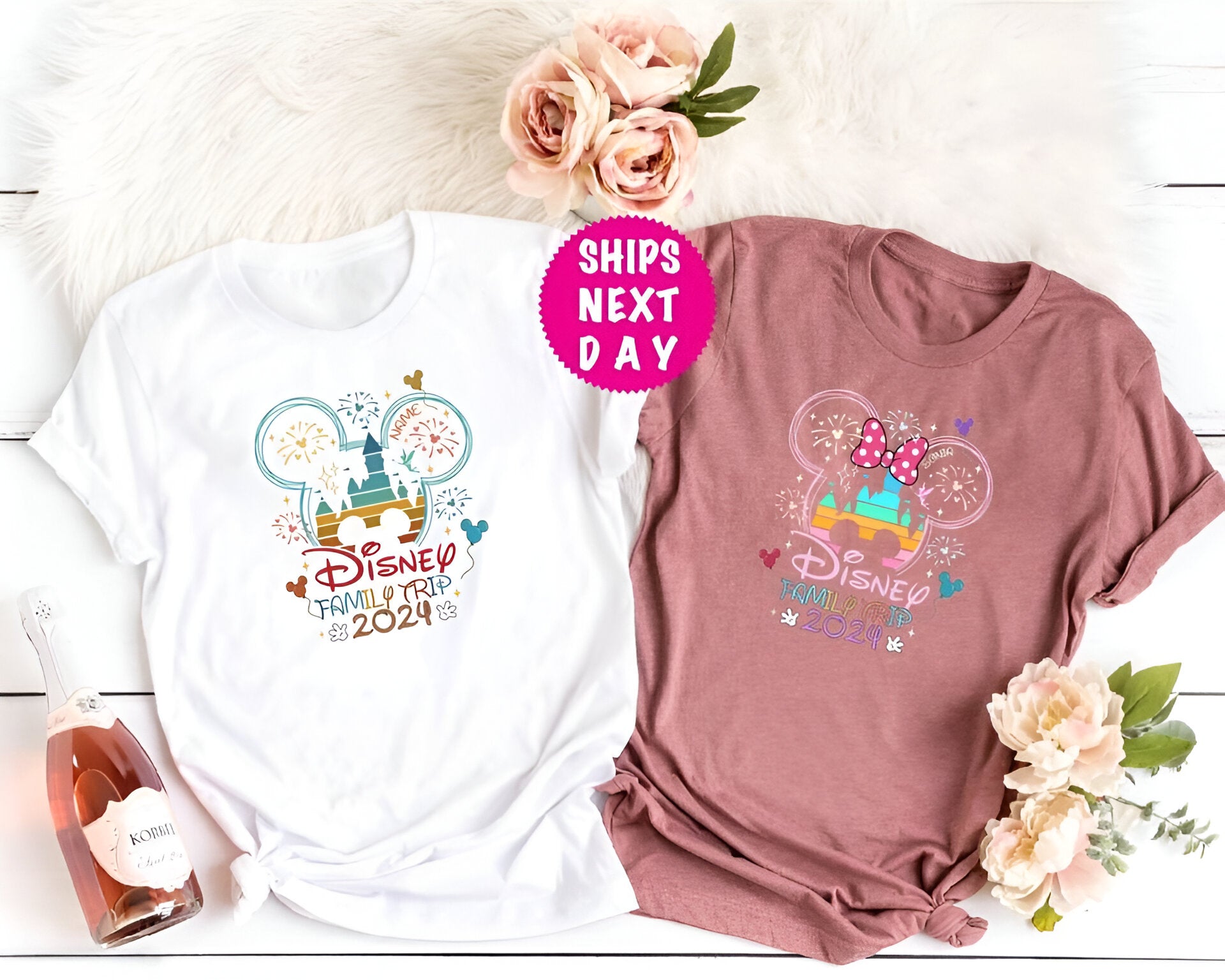 Custom 2024 Disney Family Vacation Shirts, Disney Castle 2024 Shirts DH2007 09