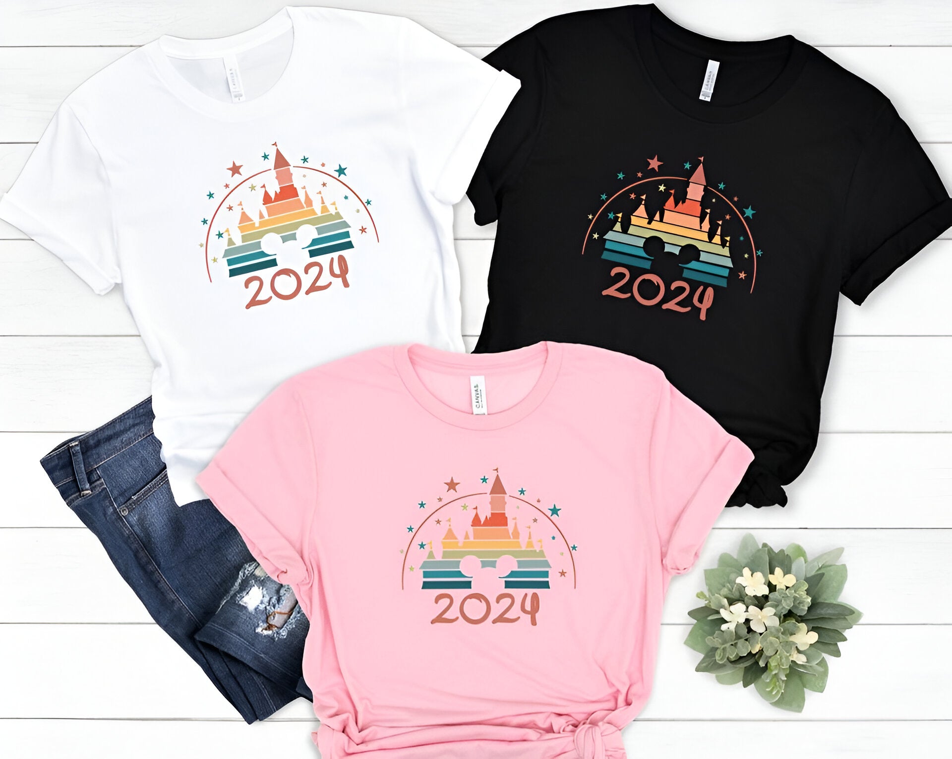 Custom 2024 Disney Family Vacation Shirts, Disney Castle 2024 Shirts DH2207 03