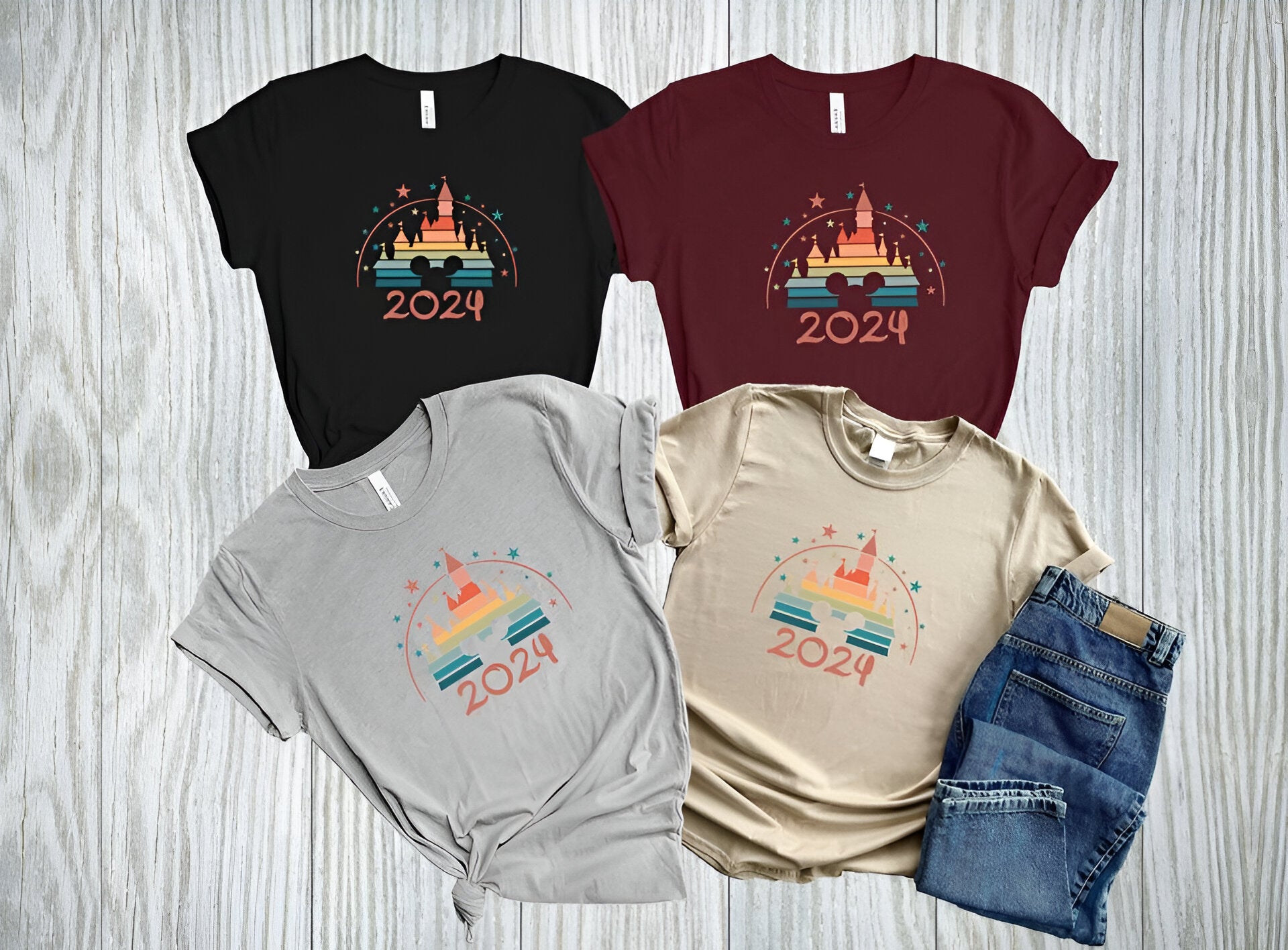 Custom 2024 Disney Family Vacation Shirts, Disney Castle 2024 Shirts DH2207 03