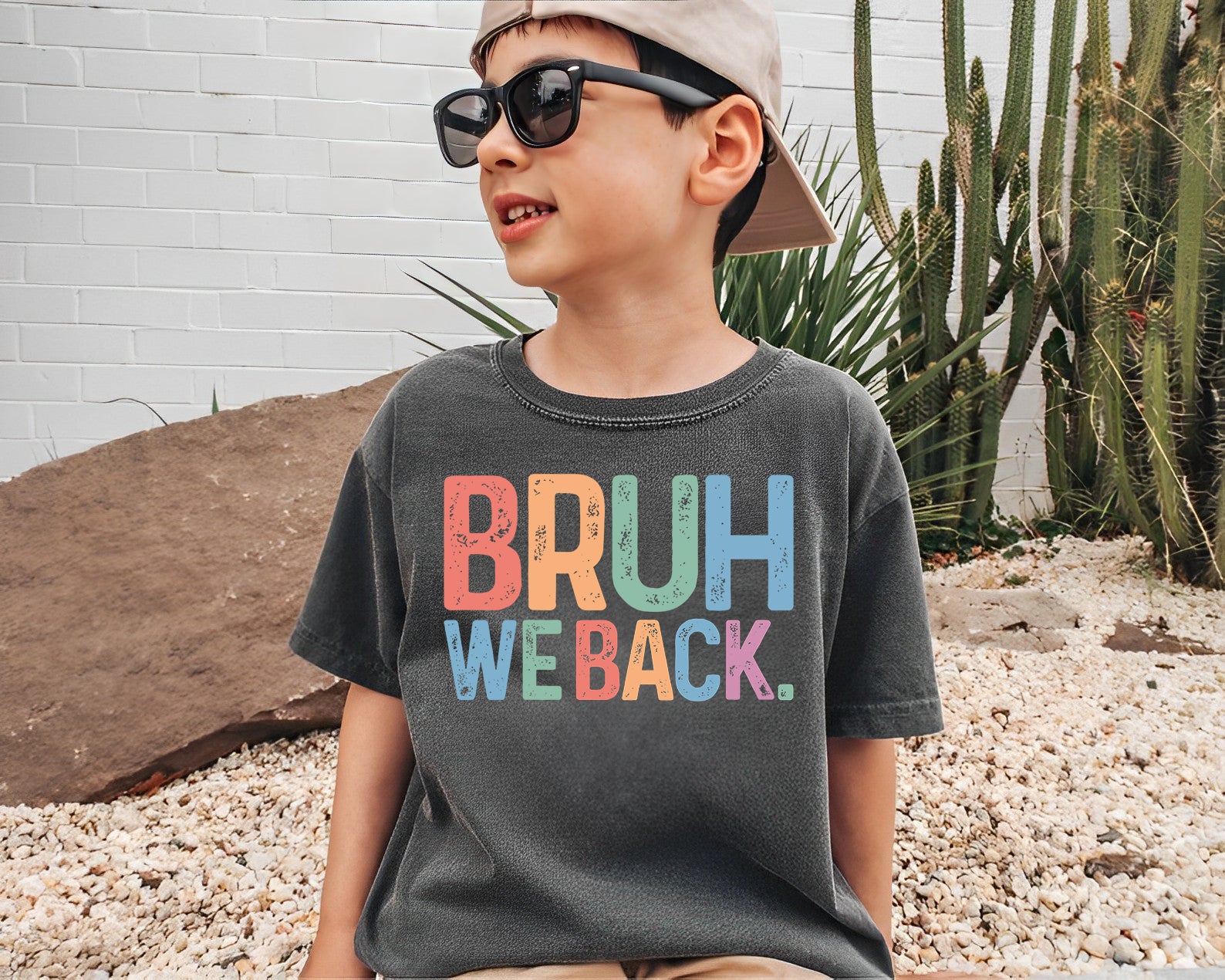 Bruh We Back T-shirt - Retro Style Funny Graphic Tee - Back To School Shirt, Unisex Casual Top -Gift for Hipsters, Trendy and Cool Apparel  TD0809 08