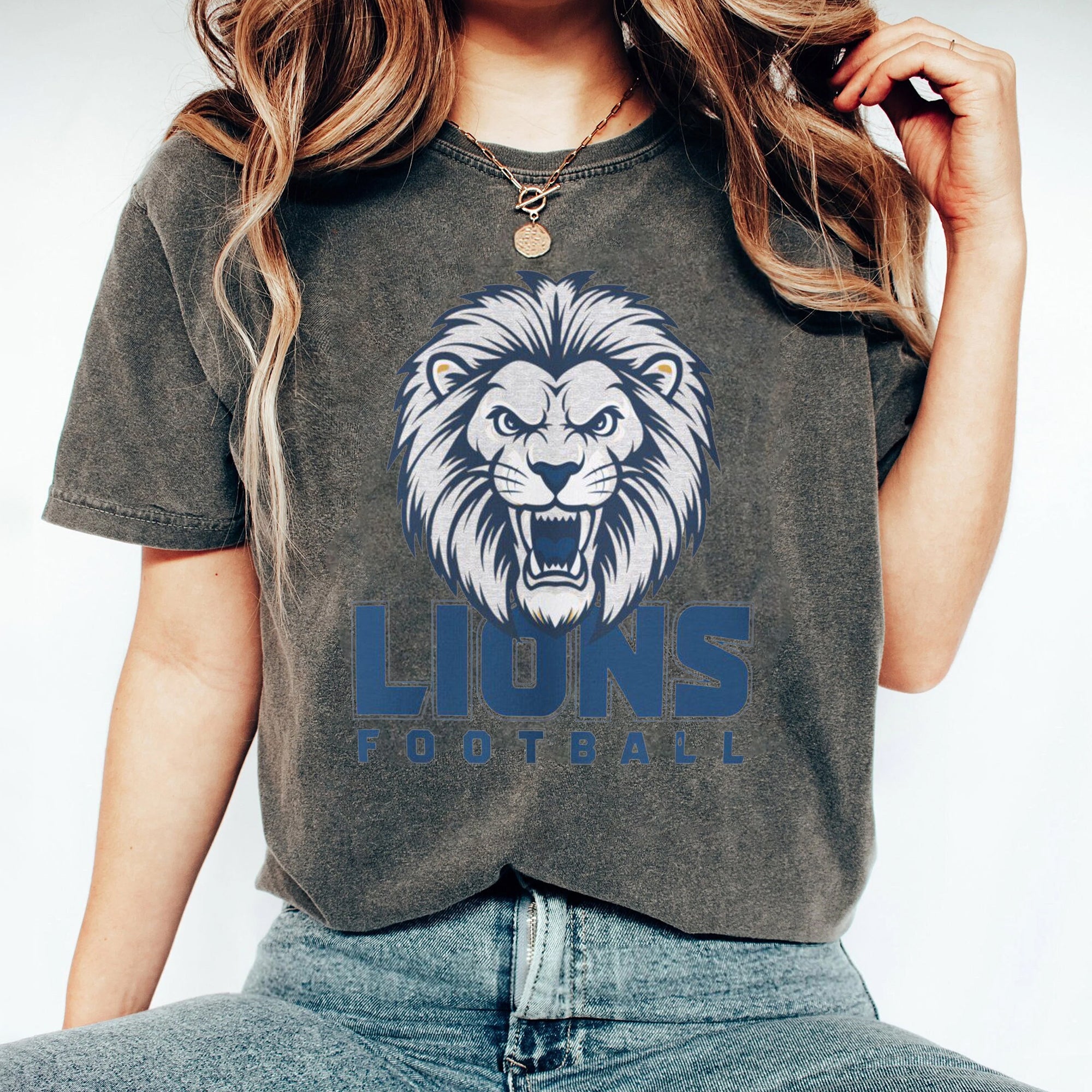 Lions Football Sweatshirt Lions Crewneck Detroit Football Sweater Lions football gift for dad Lions gift for him football gift detroit EEE