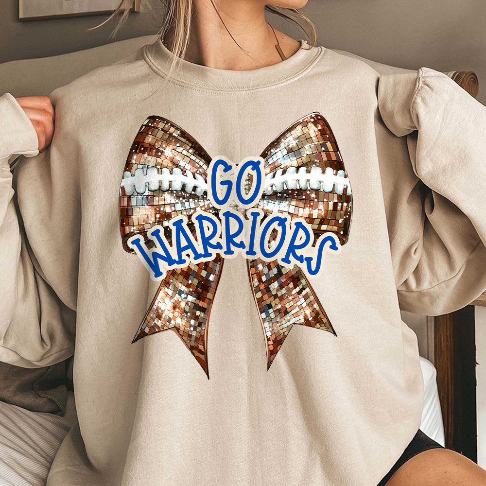 Coquette Custom Team Mascot Game Day Football Crewneck Sweatshirt, Sparkle Football Mom Shirt, Football Season Women Pullover, Oversized FB2708