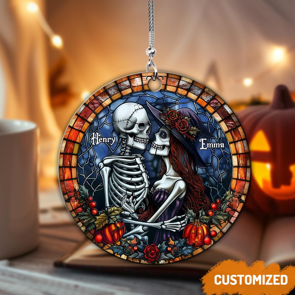 Till Death Do Us Apart Personalized Name Halloween Theme Ornament ORHA2208