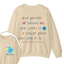Personalized Name The World Is A Better Place With You In It Teacher Two Sided Sweatshirt inmy