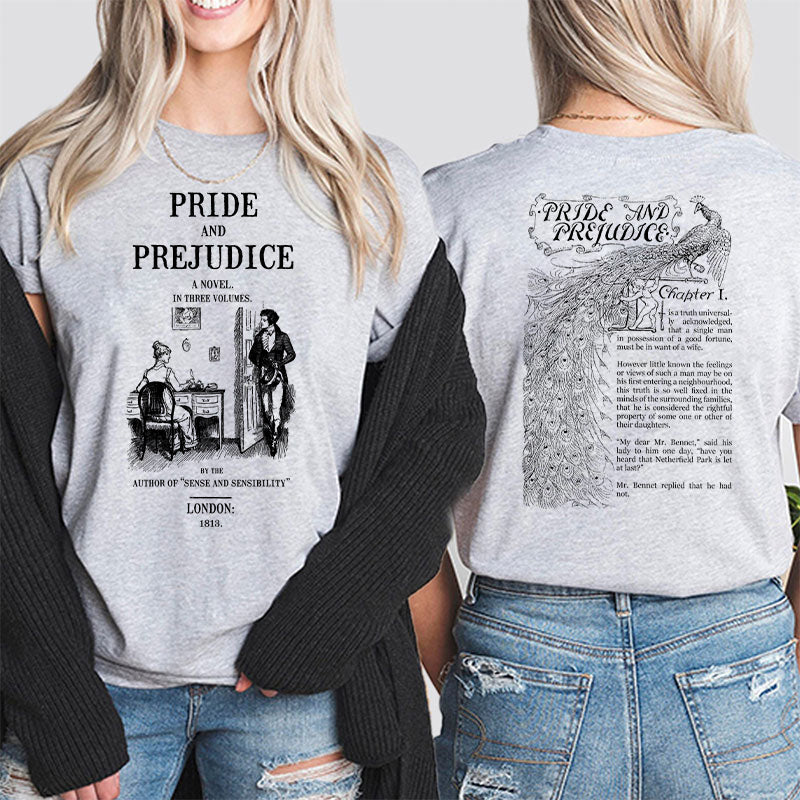 Pride And Prejudice A Novel In Three Volumes Teacher Two Sided T-Shirt 2MAT88