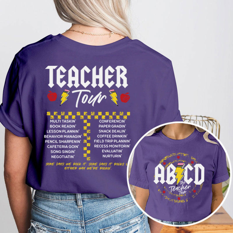 ABCD The Teacher Tour Teacher Two Sided T-Shirt 2MAT88