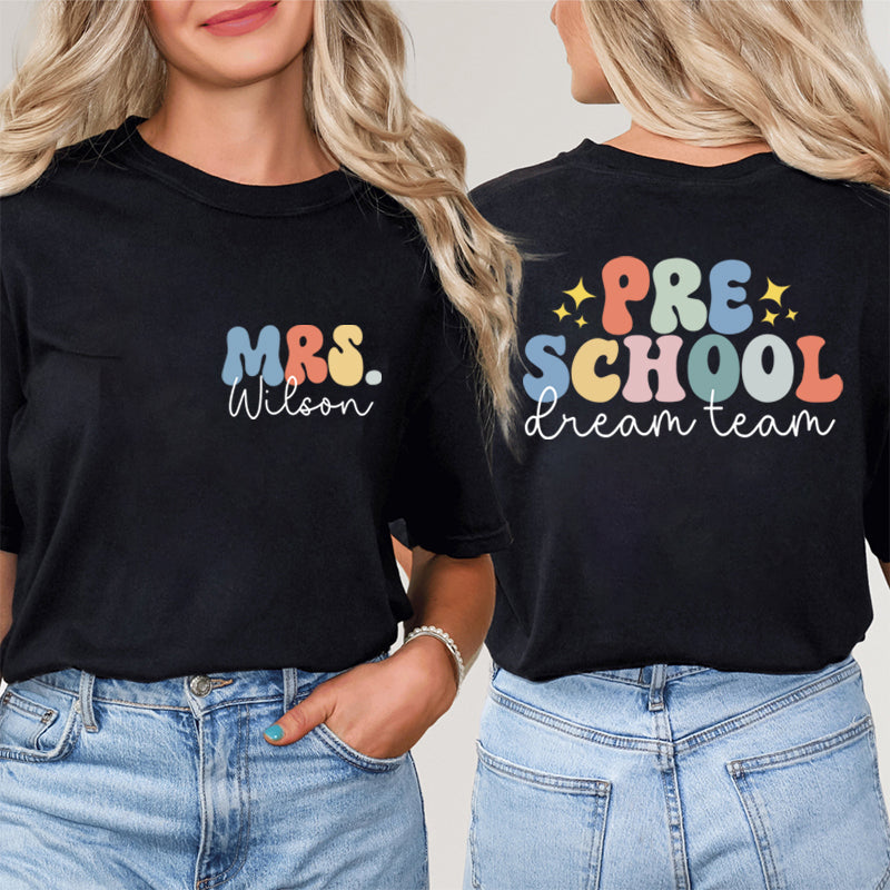 Personalized Pencil The Influence Of A Good Teacher Can Never Be Erased Teacher Two Sided T-Shirt 2MAT68