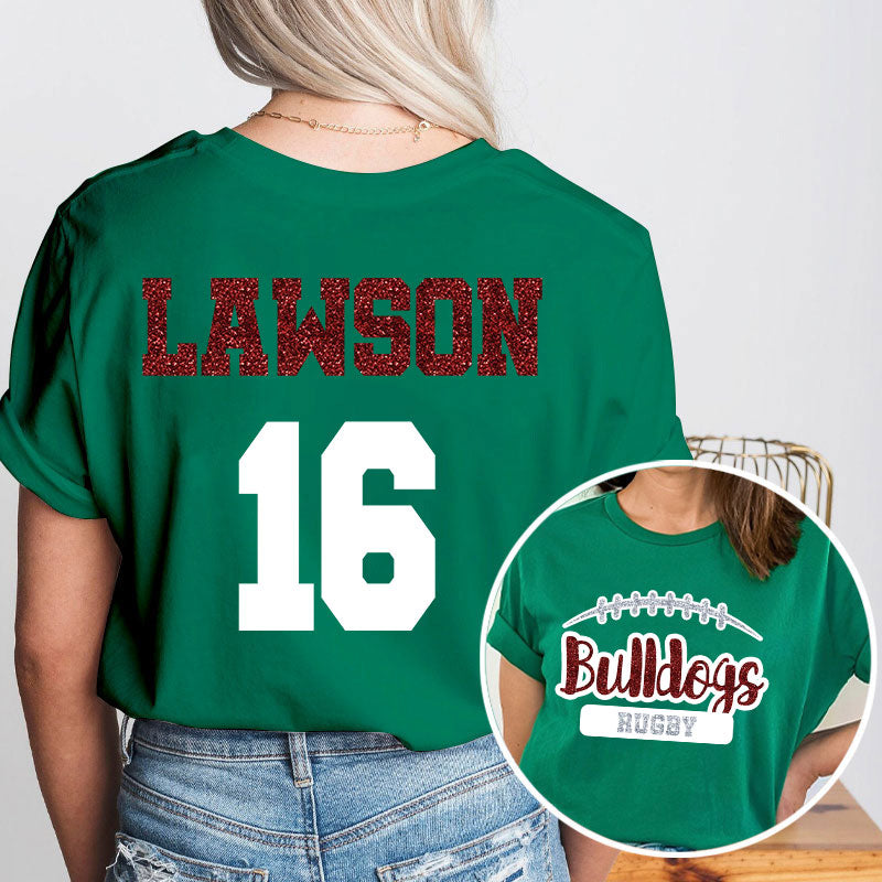 Personalized Mascot And Name Go Warriors Teacher Two Sided T-Shirt 2MAT88