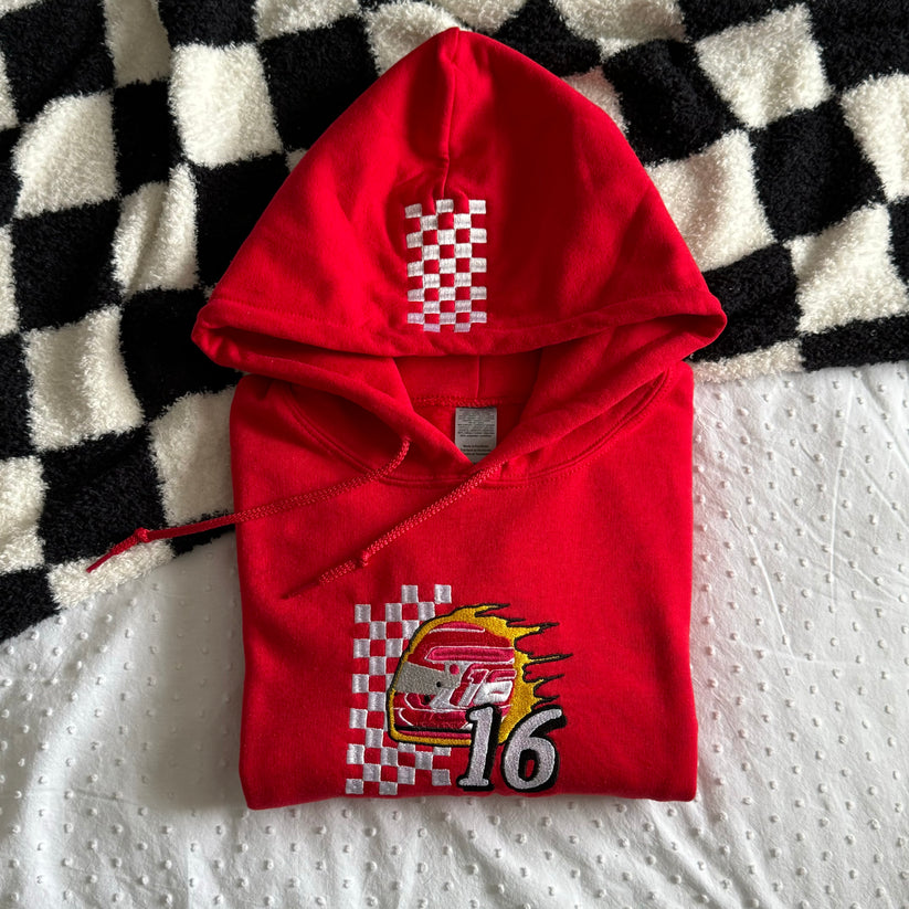 Charles Leclerc Helmet Embroidered Hoodie EM1209T