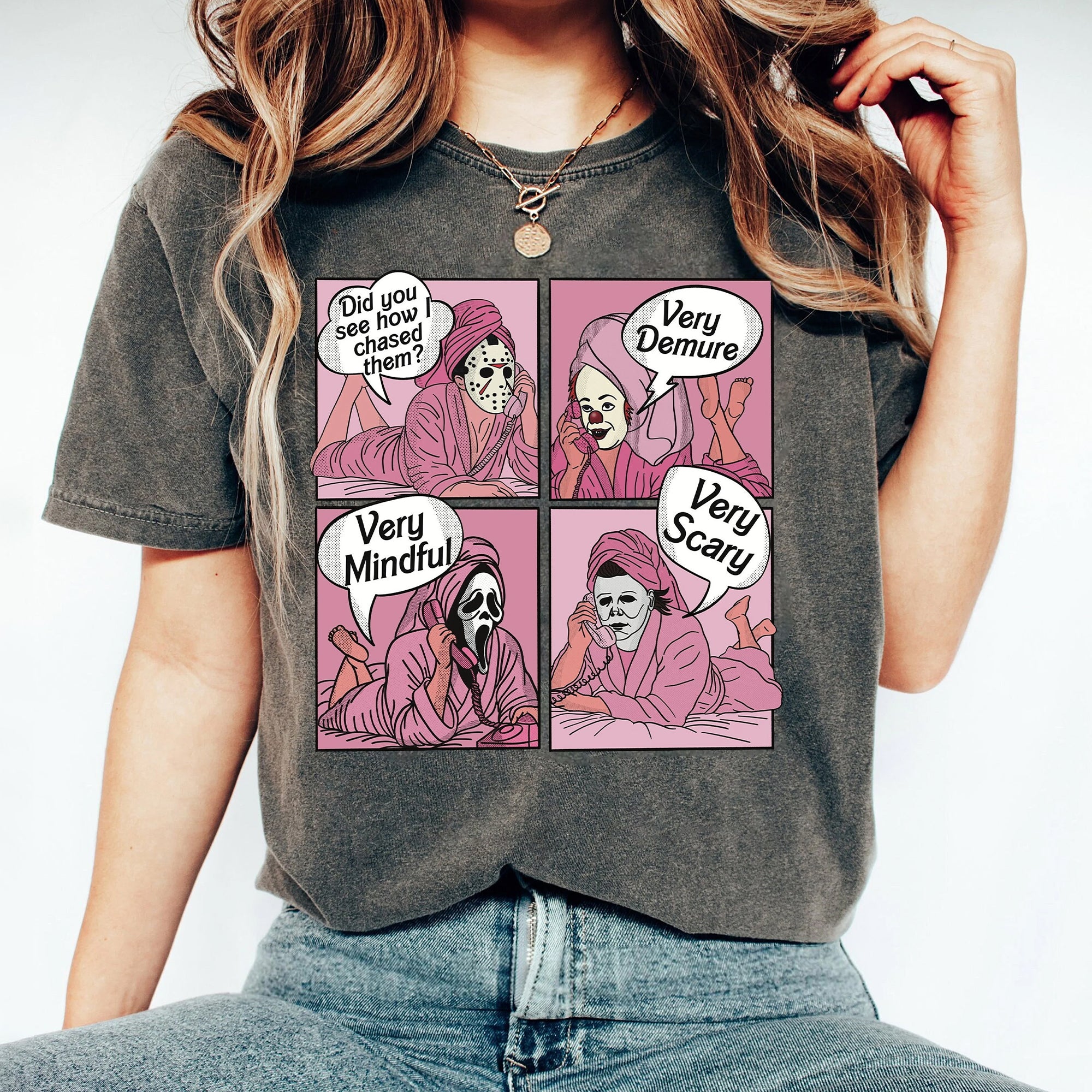 Did You See How I Chased Them T-shirt, Very Demure Very Mindful Very Scary Shirt, Spooky Halloween Shirt, Scary Skeleton Shirt, Horror Shirt BBB