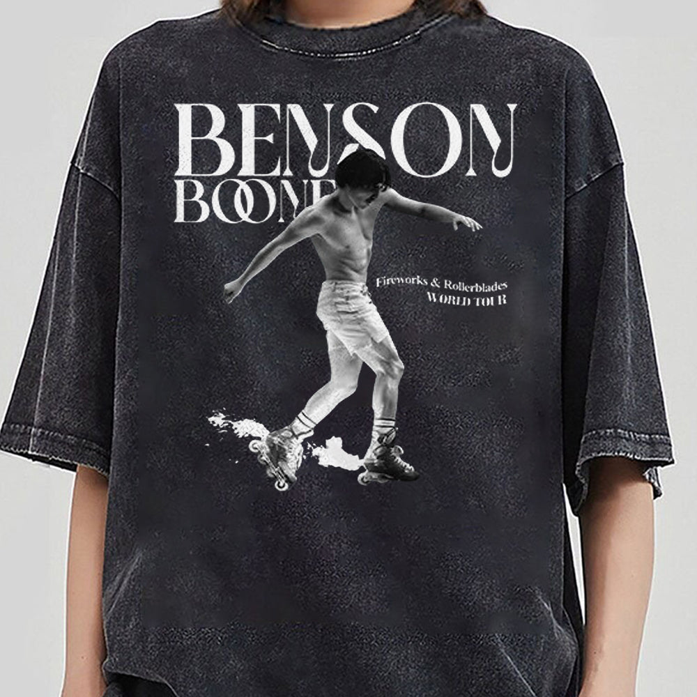 Vintage Fireworks and Rollerblades Benson World Tour 2024 Shirt, Boone 2024 Concert Tee, Beautiful Things, BB Tour Merch, BBoone Fan Shirt JJJ