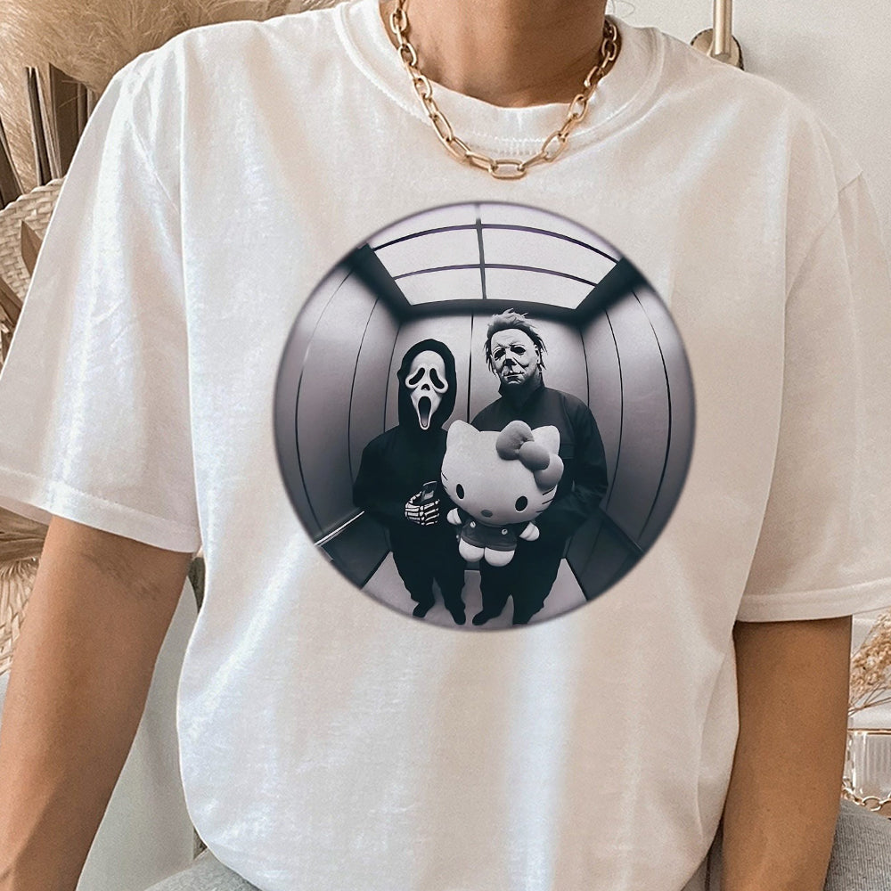 Halloween Michael Myers and Ghost Shirt, Horror Character Shirt, MICHEAL MYERS T-SHIRT, Halloween Horror Movie, Gifts for Men and Women EEE