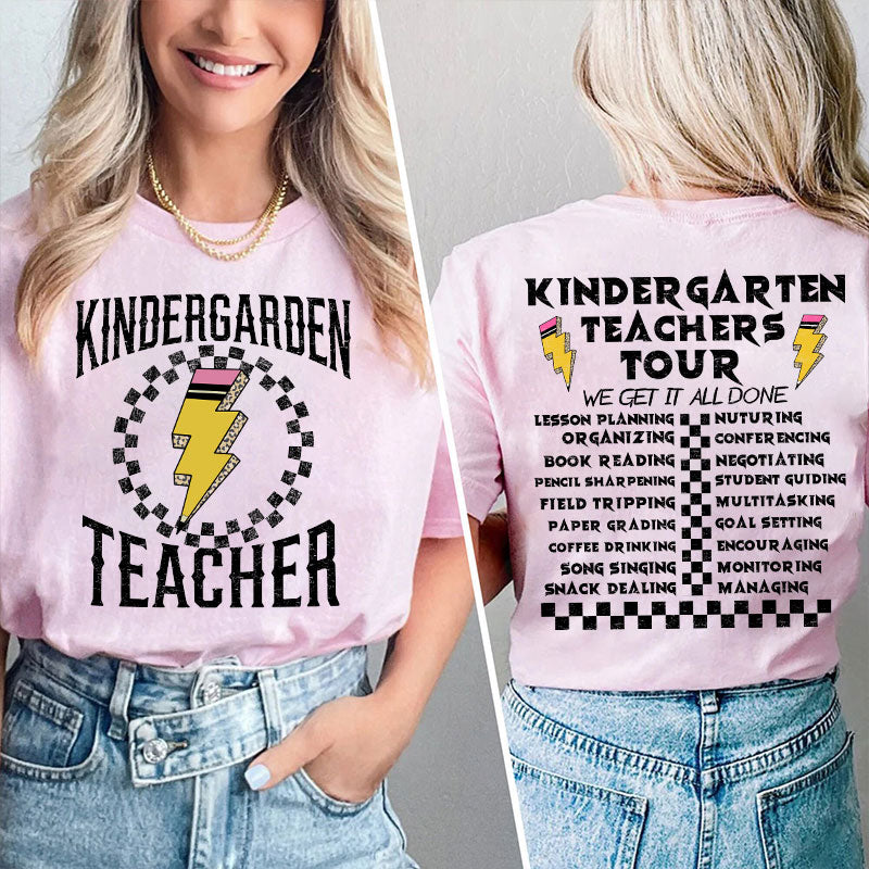 Personalized Grade Teachers Tour Teacher Two Sided T-Shirt 2MAT88