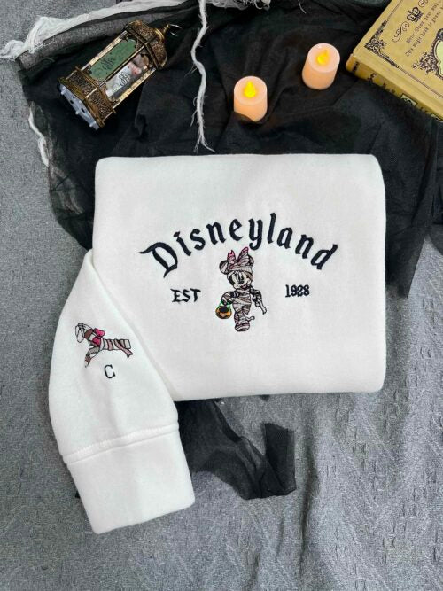 Mickey And Minnie ver Halloween ? Embroidery Sweatshirt EMHA0609