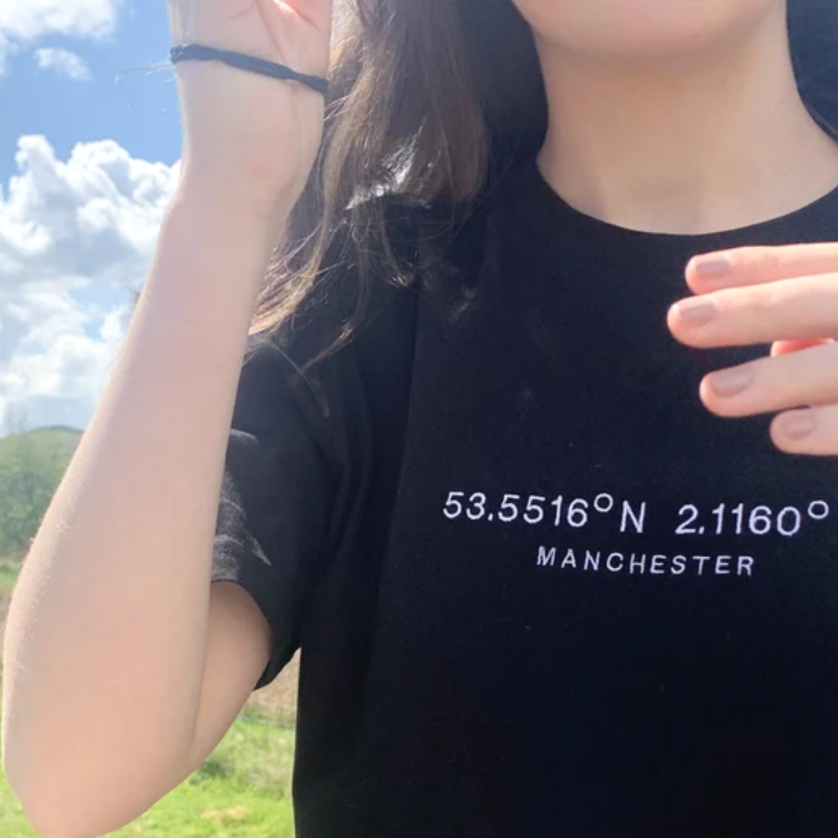 Matching Couples T-Shirt , Custom Location Coordinates Embroidered T-Shirt, Best Gift ideas for Boyfriend Girlfriend em5