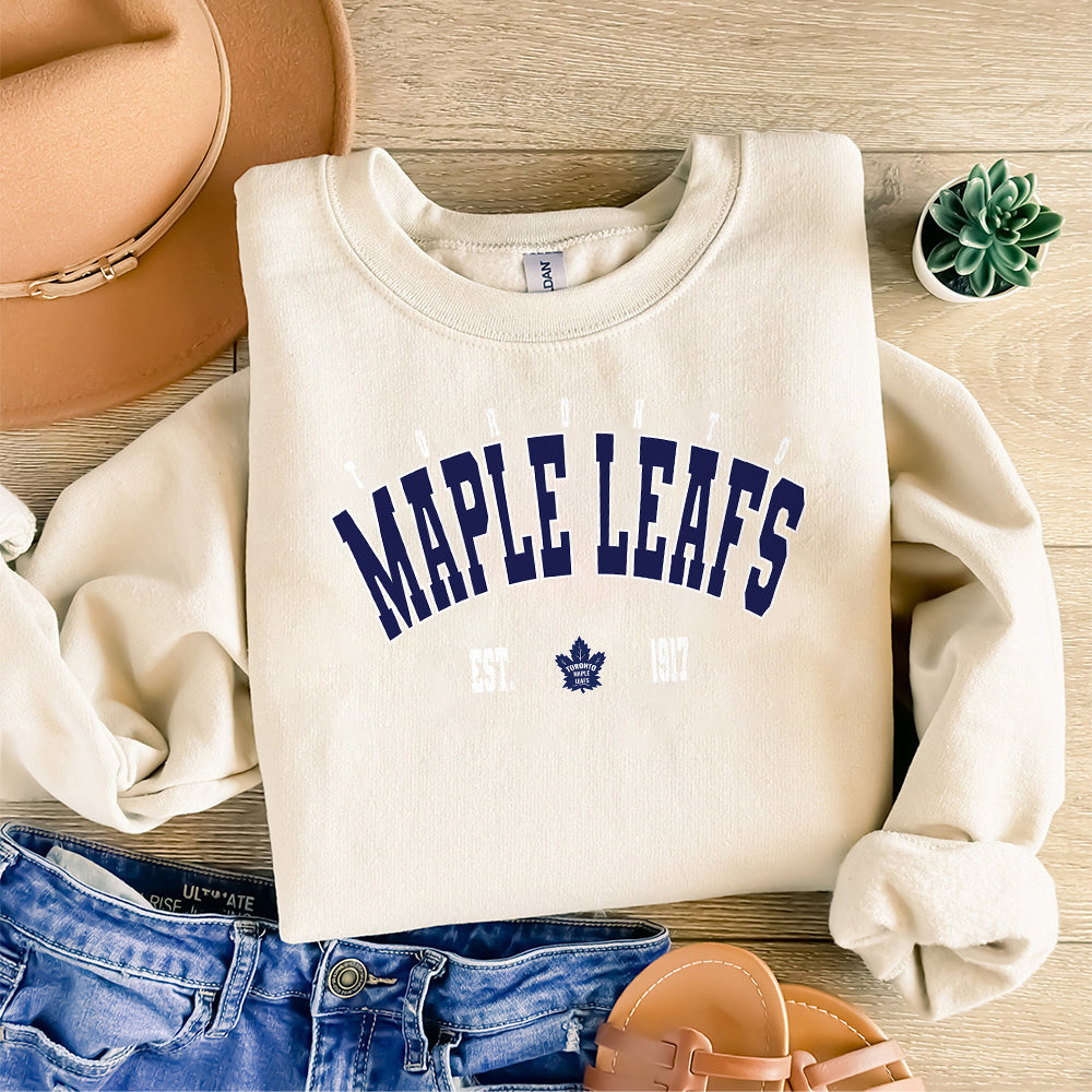 Toronto Hockey Crewneck, Vintage Style Toronto Maple Leafs Sweatshirt, Toronto Maple Leafs Sweatshirt, College Sweatshirt, Hockey Fan Gifts SP2809 10