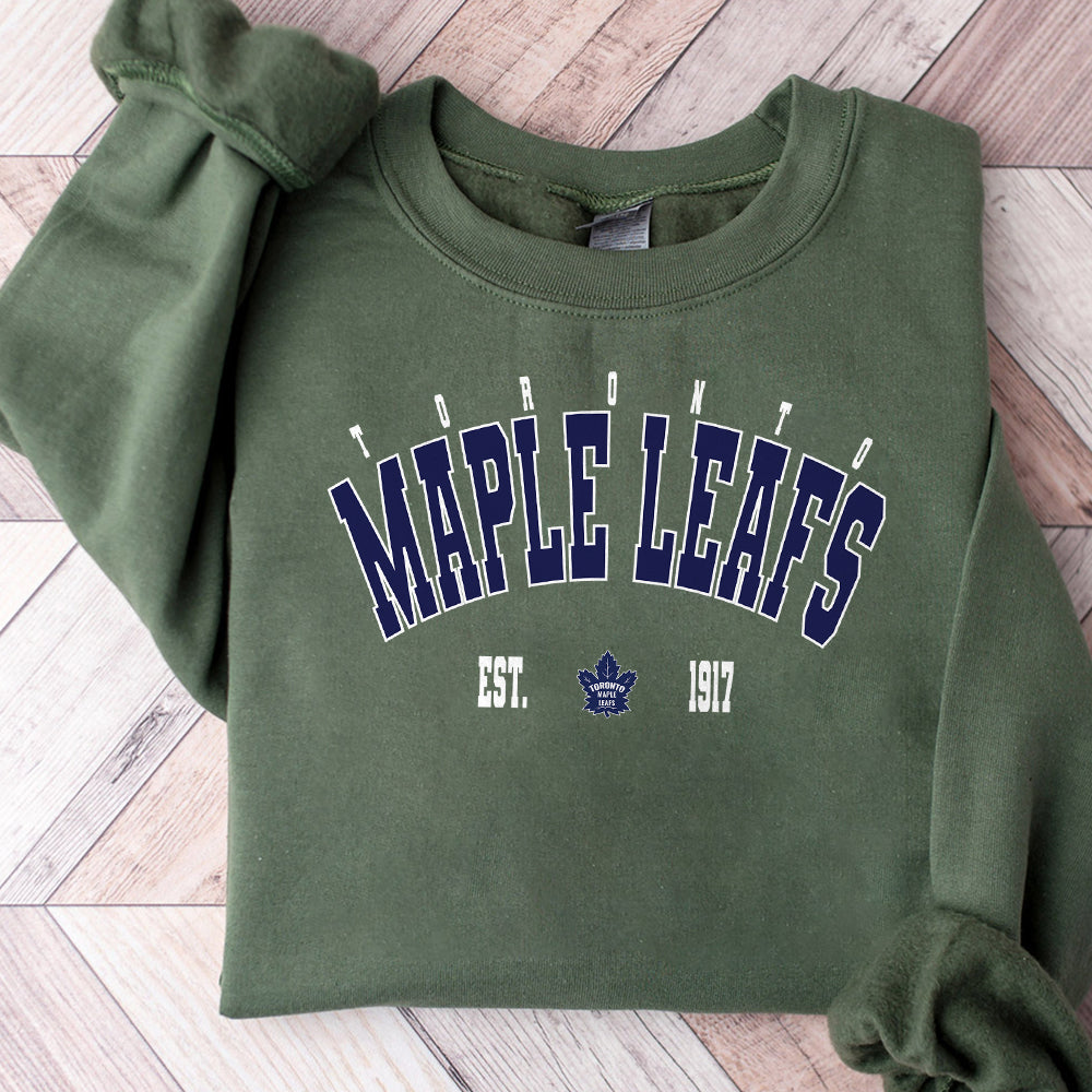 Toronto Hockey Crewneck, Vintage Style Toronto Maple Leafs Sweatshirt, Toronto Maple Leafs Sweatshirt, College Sweatshirt, Hockey Fan Gifts SP2809 10