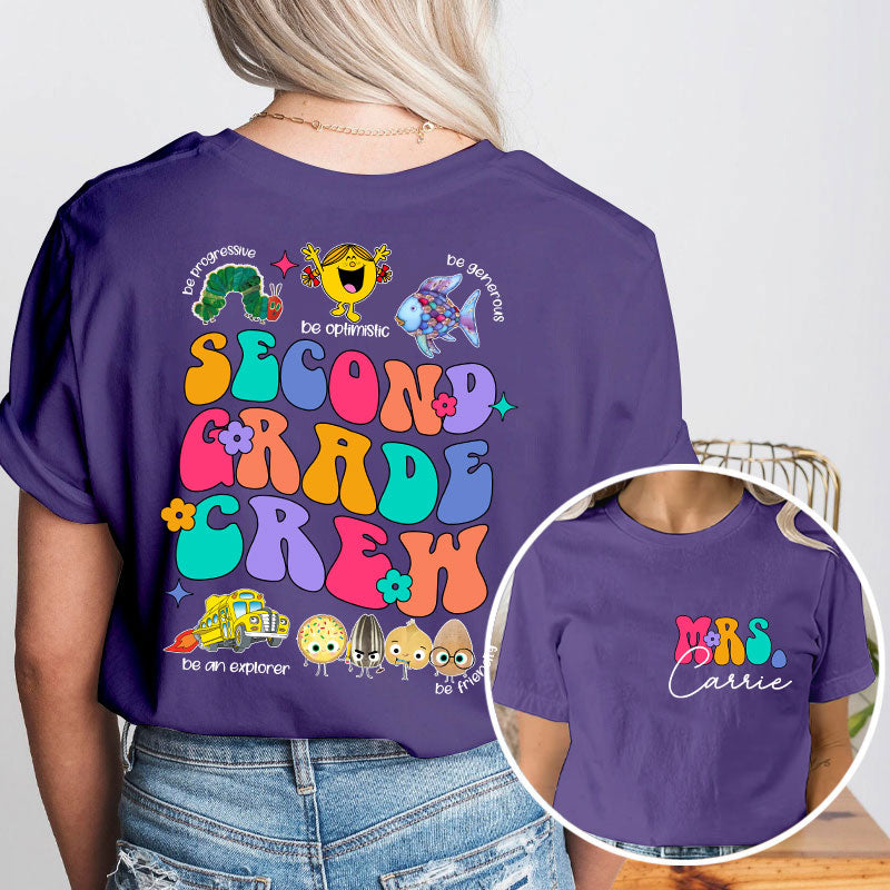 Personalized Learn These Qualities From Your Children's Book Friends Teacher Two Sided T-Shirt 2MAT88