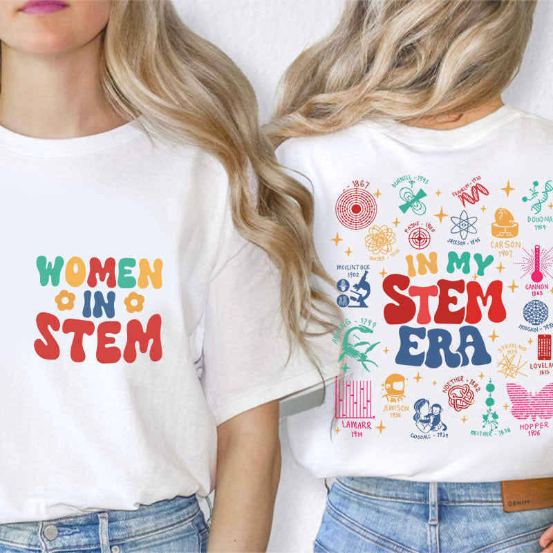 Cool Science In My Stem Era Teacher Two Sided T-Shirt 2MAT88