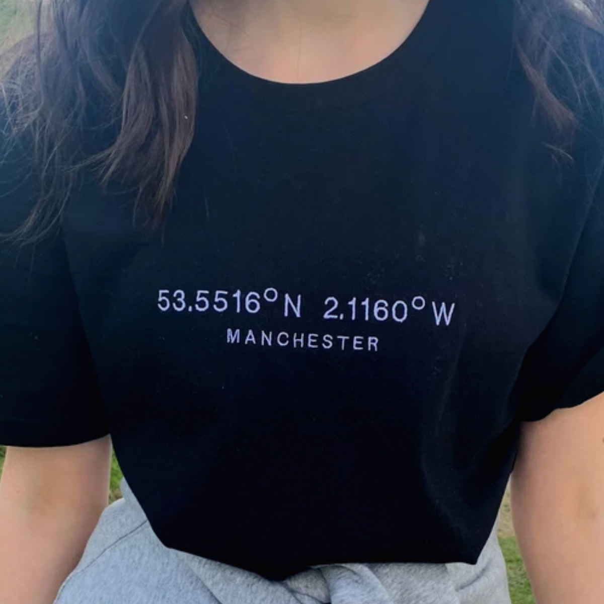 Matching Couples T-Shirt , Custom Location Coordinates Embroidered T-Shirt, Best Gift ideas for Boyfriend Girlfriend em5