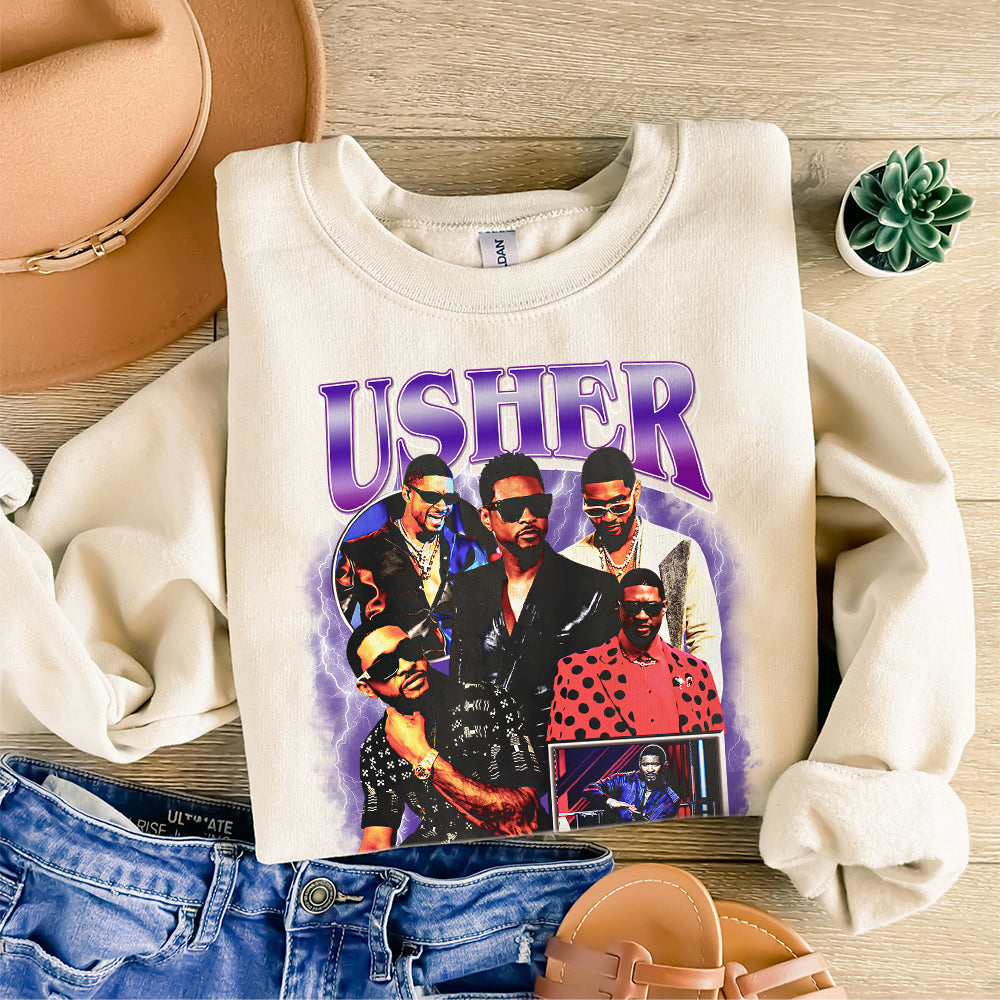 Usher 2024 Tour T Shirt, Usher World Tour Shirt, Usher Past Present Future World Tour Shirt, Usher Fan Merch, Usher Concert Usher Gift TMN