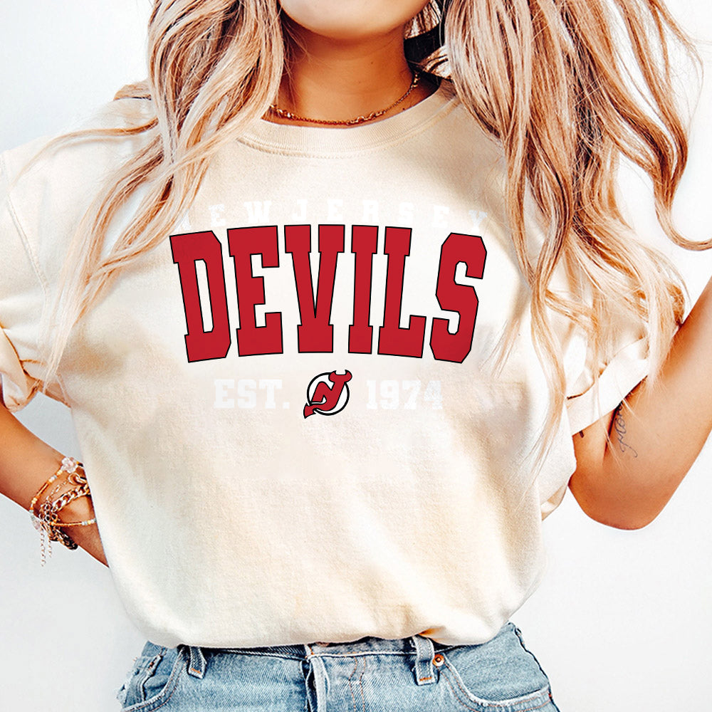 New Jersey Crewneck, Vintage Style New Jersey Sweatshirt, New Jersey Sweatshirt, College Sweatshirt, Hockey Fan Gifts, Hockey Sweatshirt SP2809 11