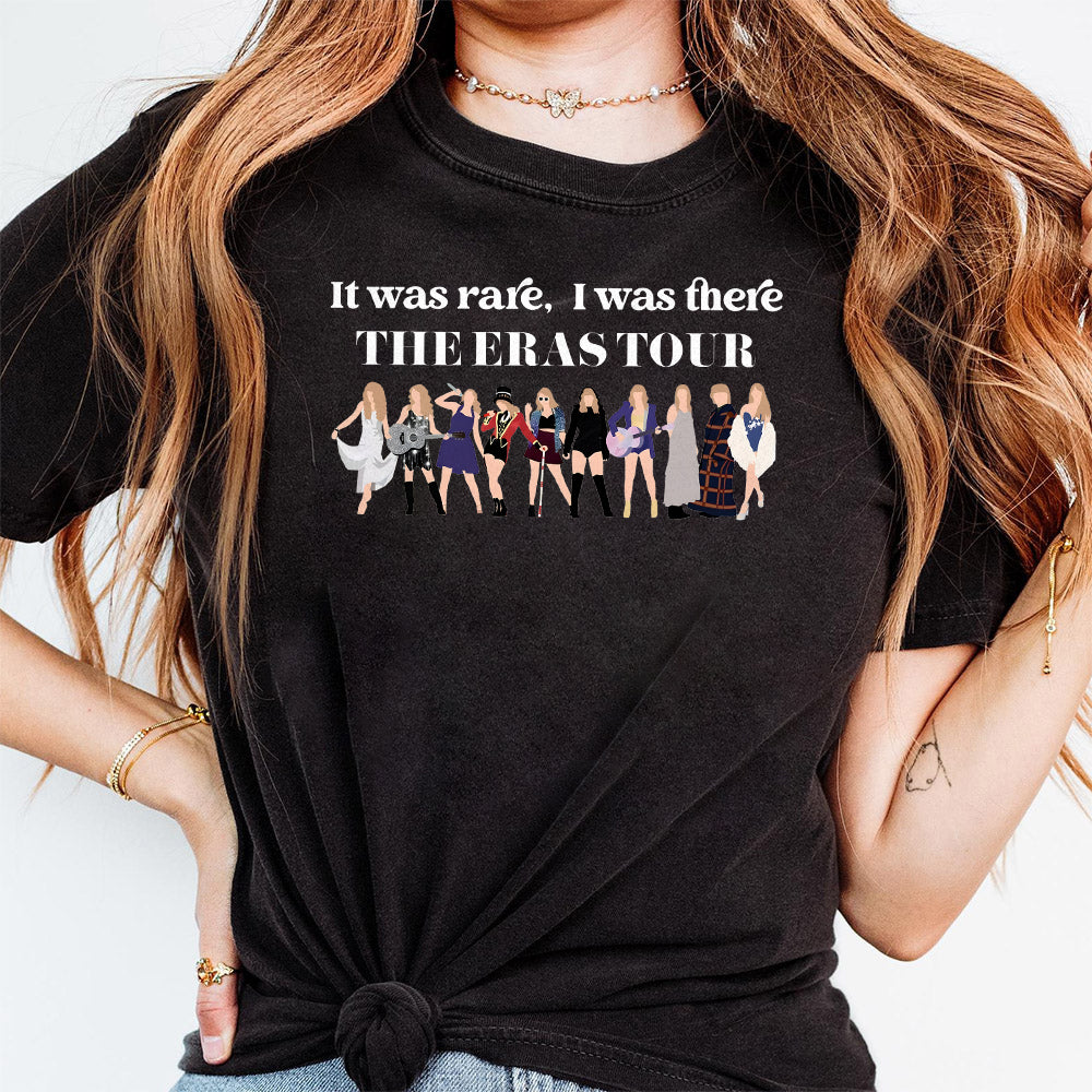 The Eras Tour Personalized Tshirt, It was rare I was there, Custom Tay Fan Tshirt, Personalized Tay Tay Tee, Gift For Her, Christmas Gift TM1510 07