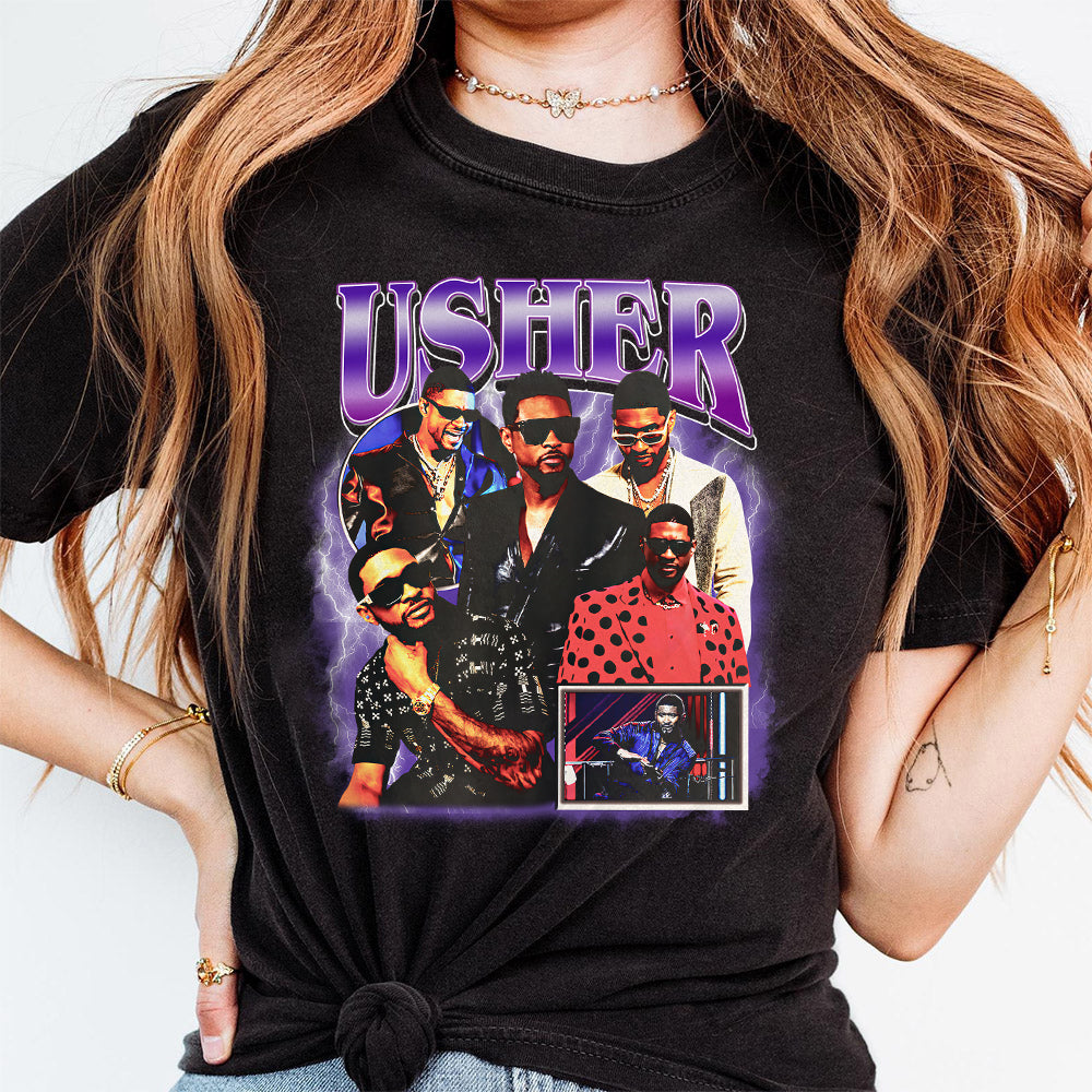 Usher 2024 Tour T Shirt, Usher World Tour Shirt, Usher Past Present Future World Tour Shirt, Usher Fan Merch, Usher Concert Usher Gift TMN