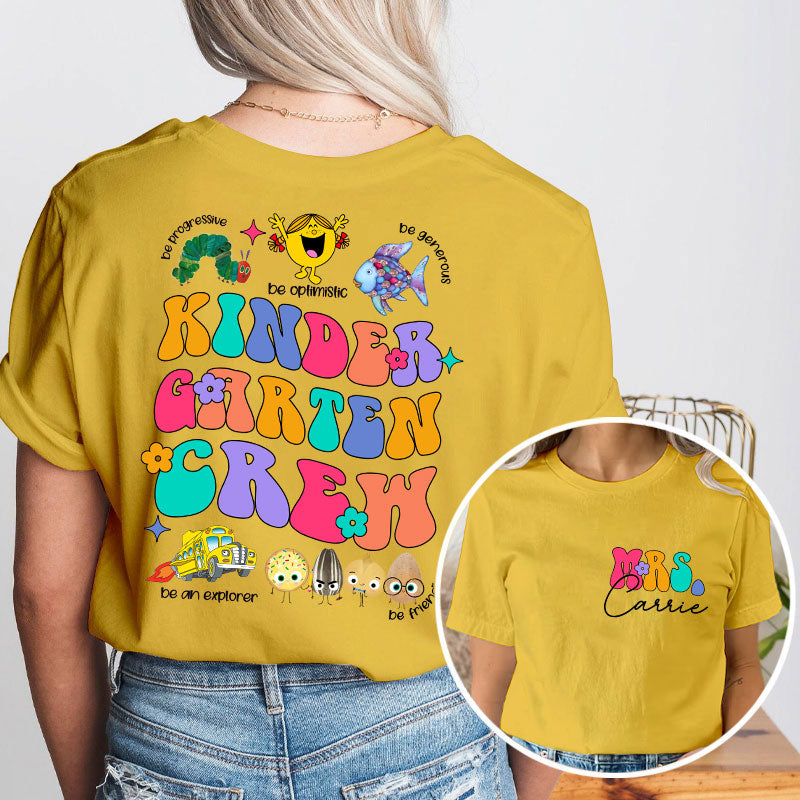 Personalized Learn These Qualities From Your Children's Book Friends Teacher Two Sided T-Shirt 2MAT88