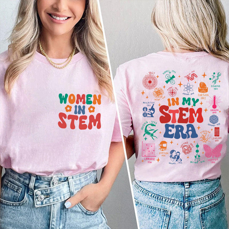 Cool Science In My Stem Era Teacher Two Sided T-Shirt 2MAT88