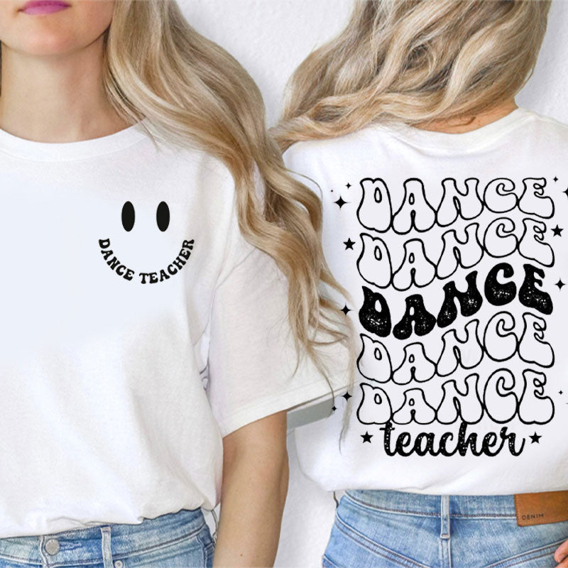 Personalized I Love My Student Snow Much Teacher Two Sided T-Shirt 2MAT68