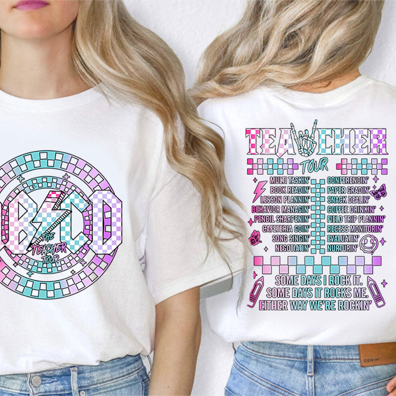 Personalized Teacher's Aide Name Teacher Two Sided T-Shirt 2MAT68