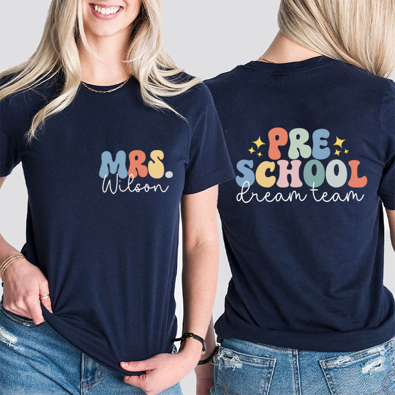 Personalized Name I Am The Teacher Two Sided T-Shirt 2MAT68
