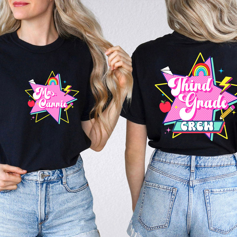 Personalized My Students Are All Shining Stars Teacher Two Sided T-Shirt 2MAT88