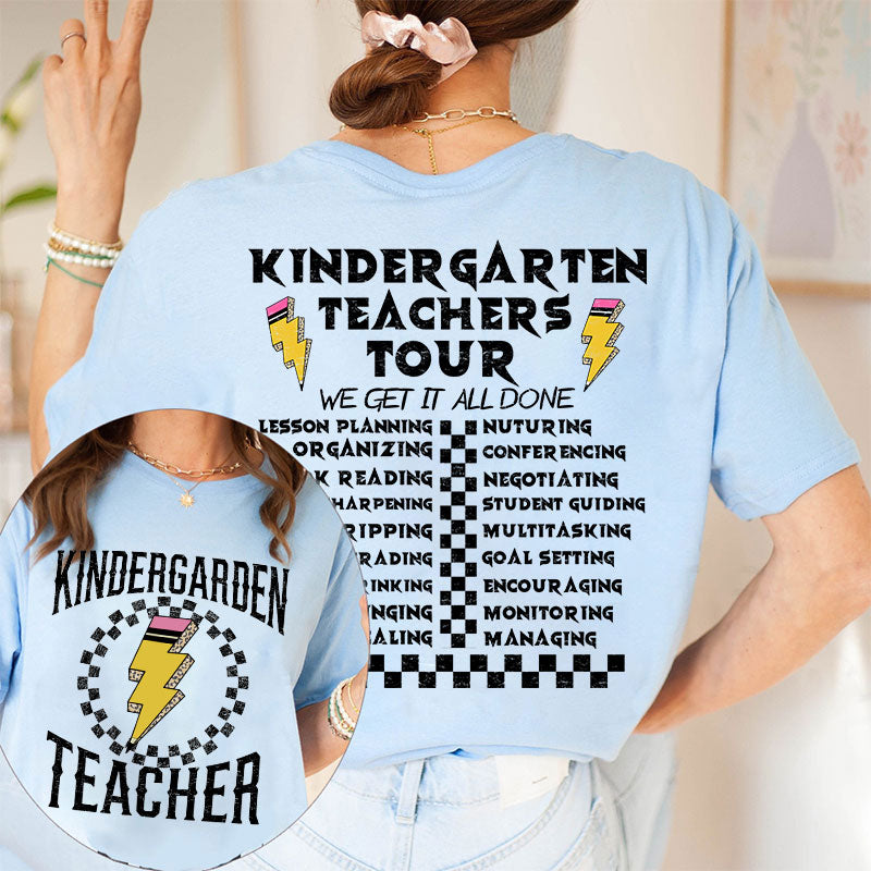 Personalized Grade Teachers Tour Teacher Two Sided T-Shirt 2MAT88